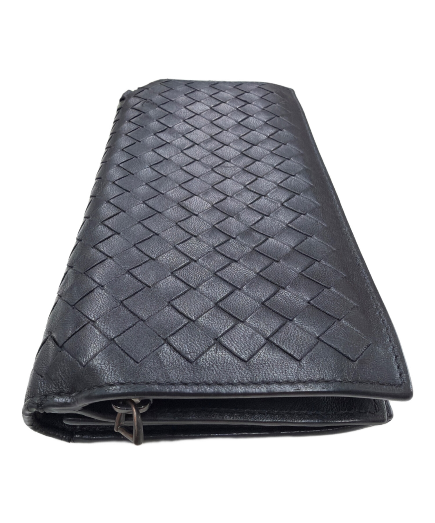 中古・古着通販】BOTTEGA VENETA (ボッテガベネタ) 長財布 ブラック