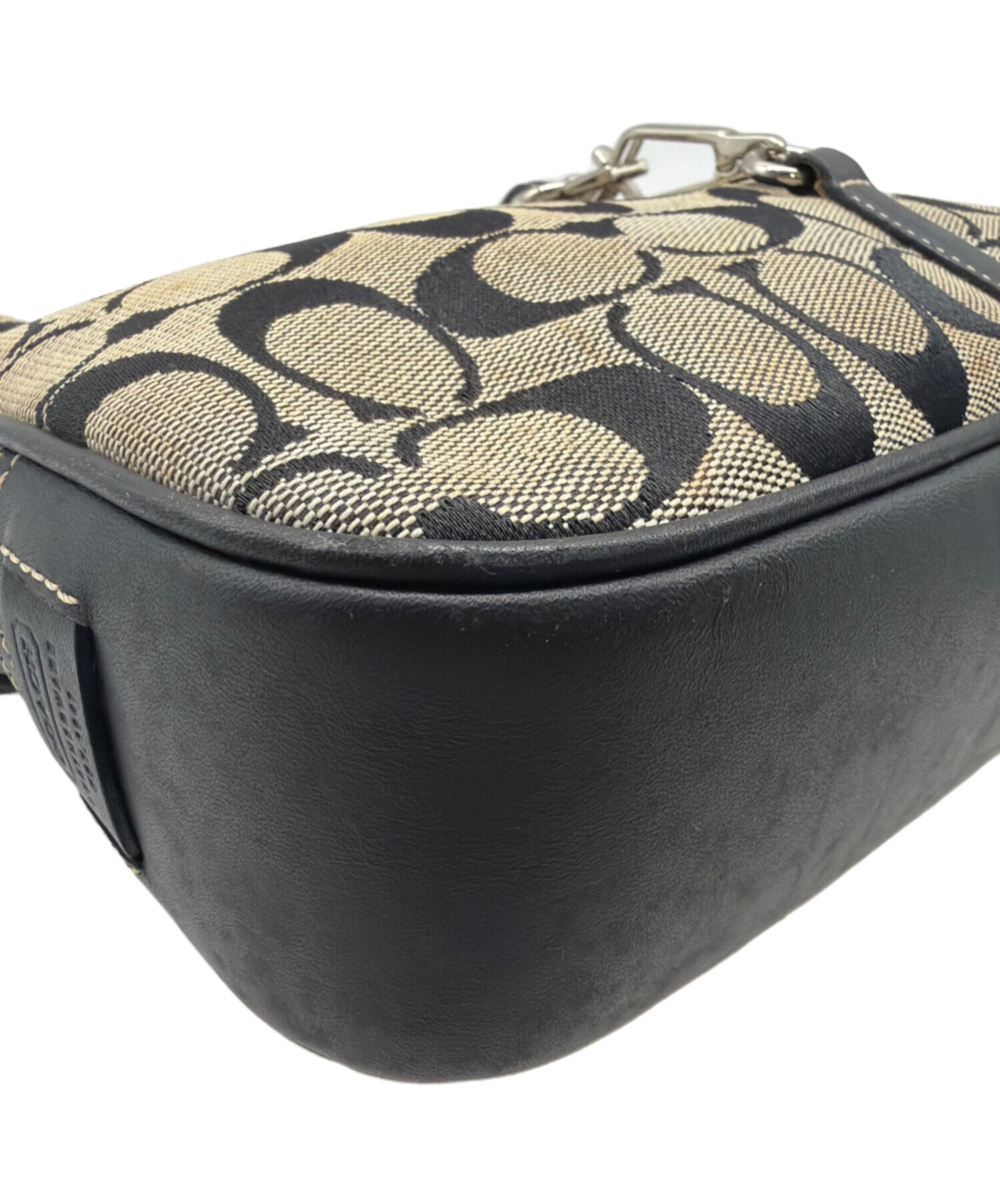 coach コーチショルダーバッグ未使用 中古・古着通販】COACH (コーチ) ショルダーバッグ ブラック×グレー