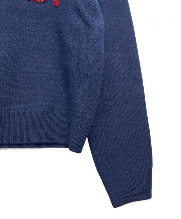 中古・古着通販】A.P.C. (アーペーセー) ウールロゴニット ネイビー
