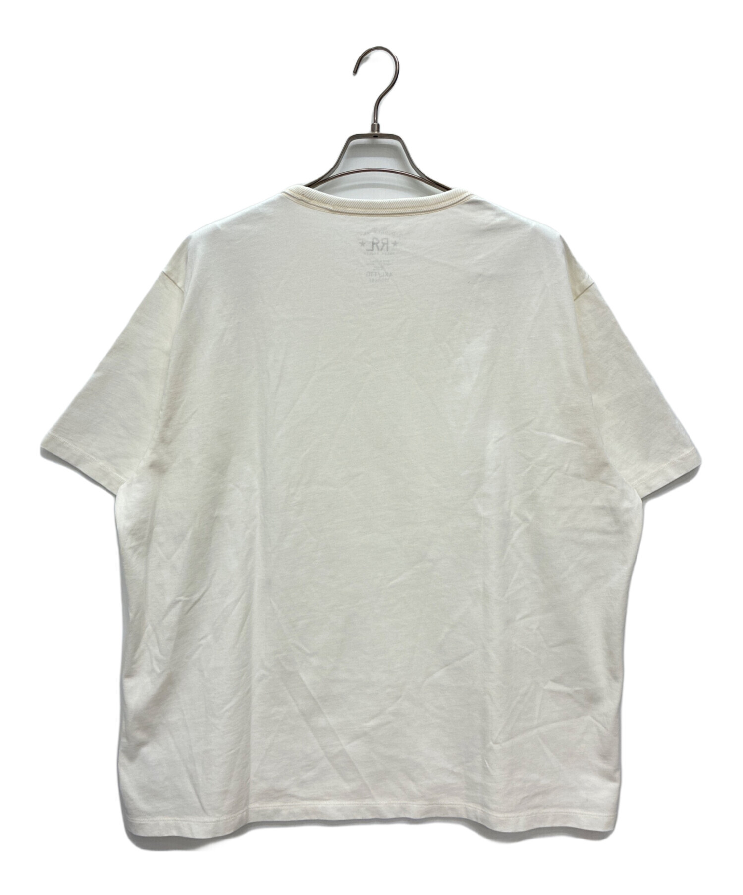 【至高の1枚】RRL ダブルアールエル ロゴTシャツ ホワイト 白 中古・古着通販】RRL (ダブルアールエル) RRL ロゴ 半袖Tシャツ