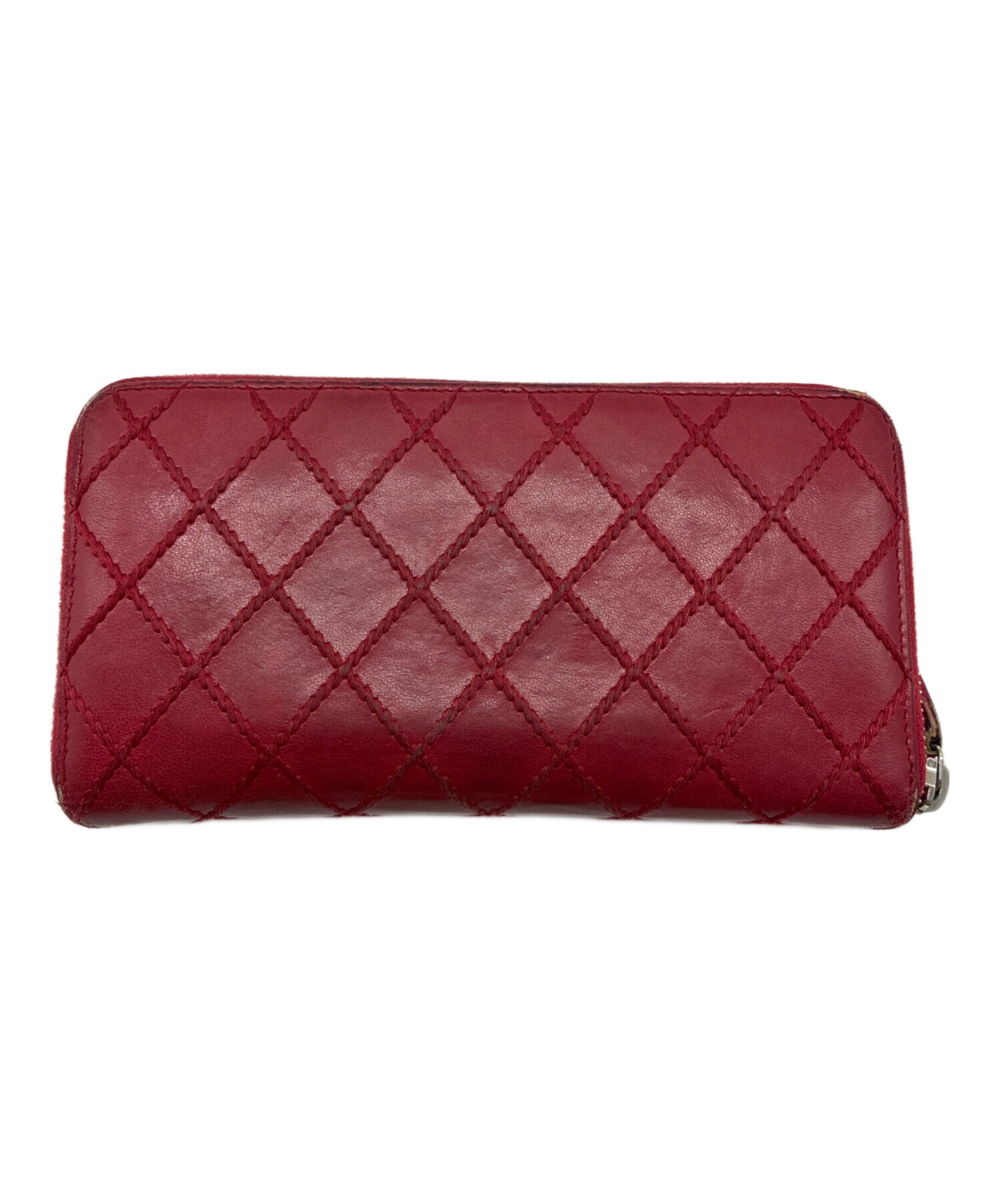 中古・古着通販】CHANEL (シャネル) 長財布 レッド｜ブランド・古着