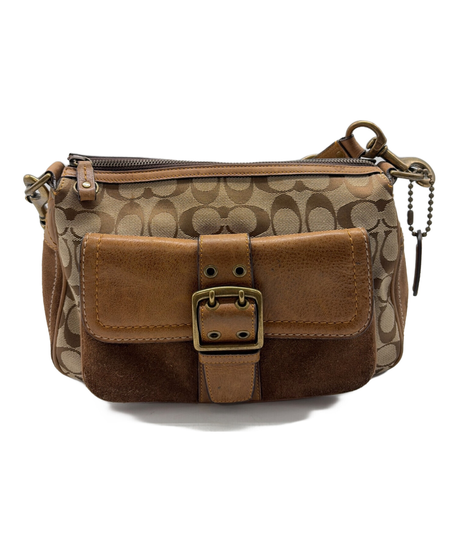 中古・古着通販】COACH (コーチ) シグネチャー ワンショルダーバッグ