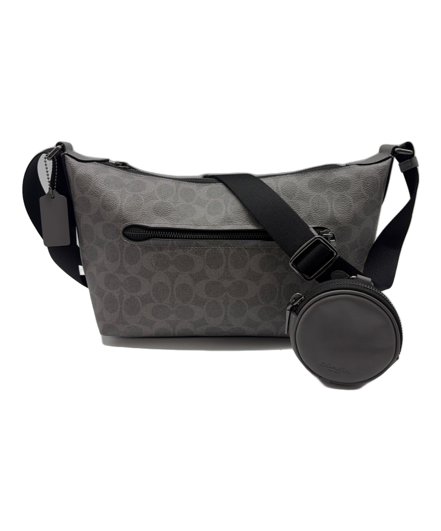 ふ*う様 COACH ボディバッグ グレー・ブラック 中古・古着通販】COACH (コーチ) スモール フィン クロスボディ バッグ