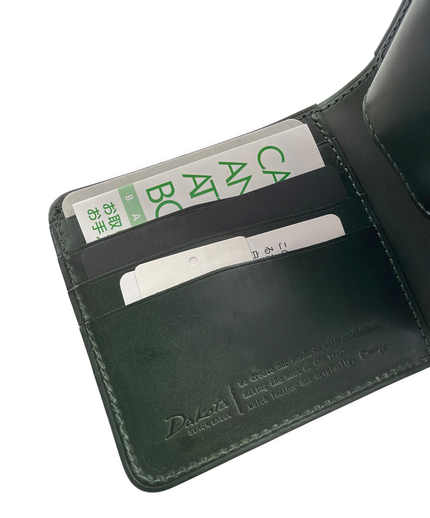 【たこ様お問い合わせ分】Type ST シルバーグリーンメタリック+ブラック 中古・古着通販】Dakota (ダコタ) 2つ折り財布 グリーン 未使用品