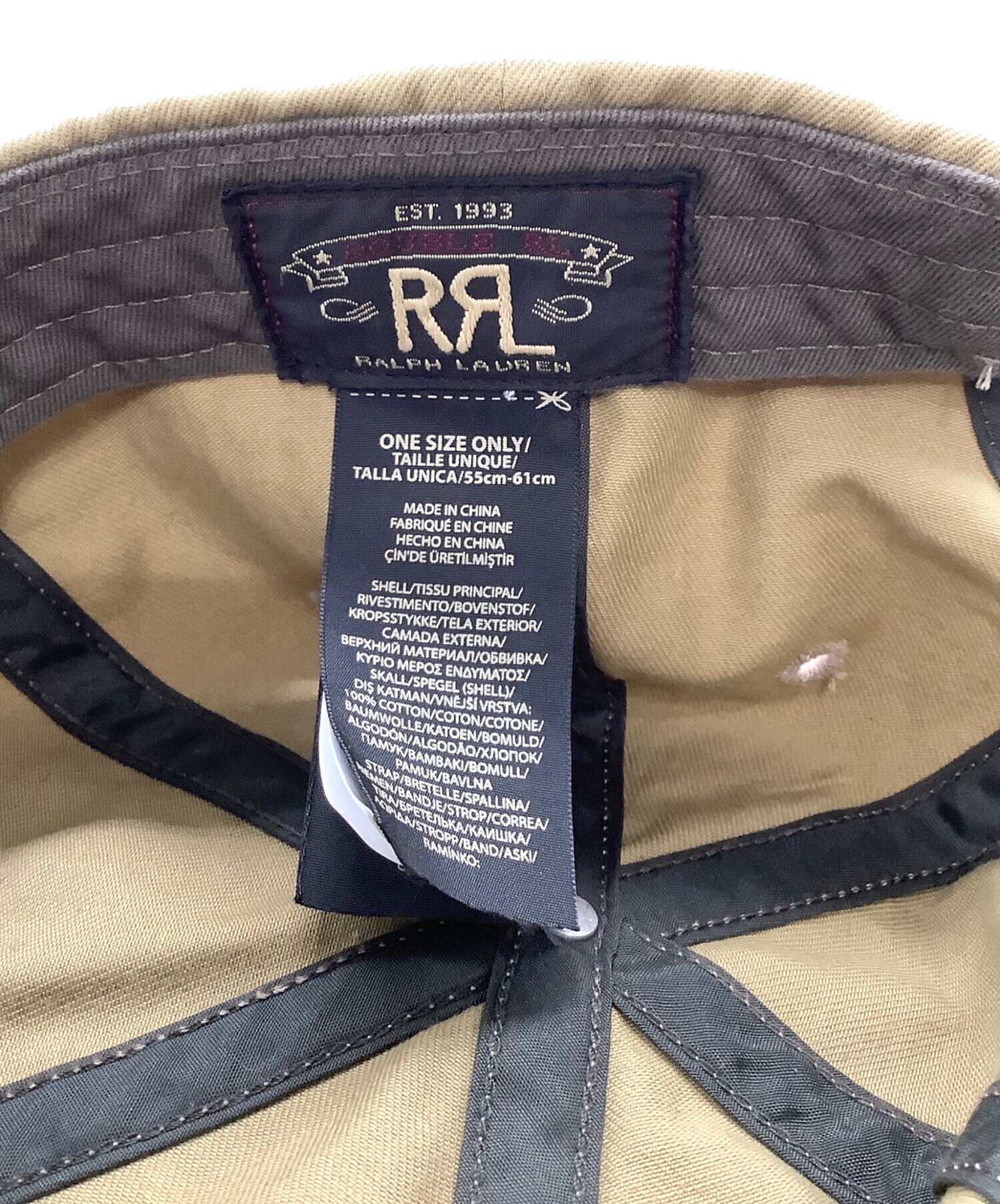 中古・古着通販】RRL (ダブルアールエル) ロゴツイルボールキャップ