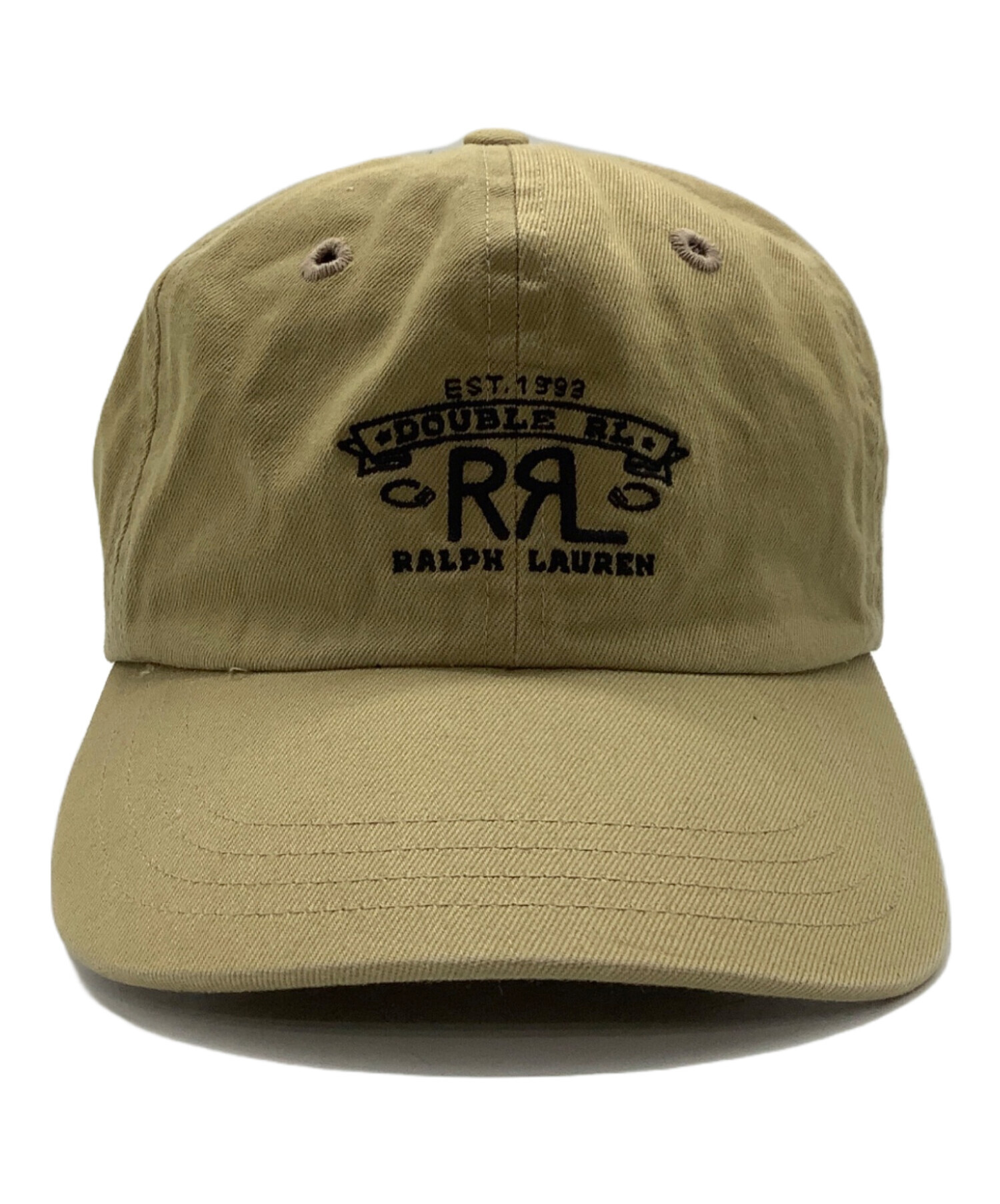 RRL ダブルアールエル RRLロゴ キャップ 帽子 ベージュ 中古・古着通販】RRL (ダブルアールエル) ロゴツイルボールキャップ
