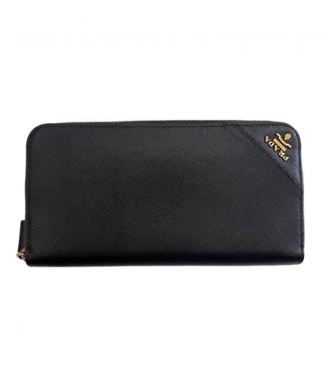 PRADA 財布　未使用品 中古・古着通販】PRADA (プラダ) 長財布 ブラック｜ブランド・古着通販