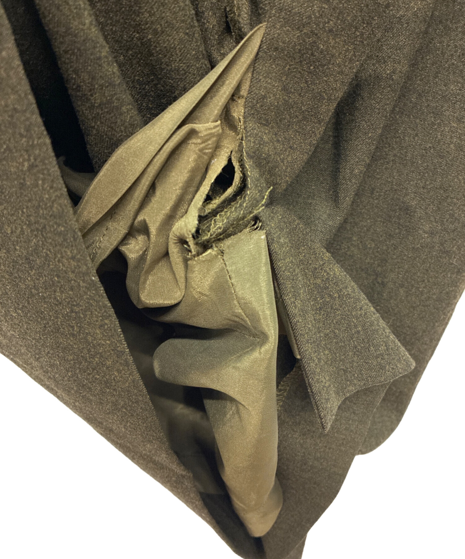 中古・古着通販】CELINE (セリーヌ) ウールスカート グリーン サイズ