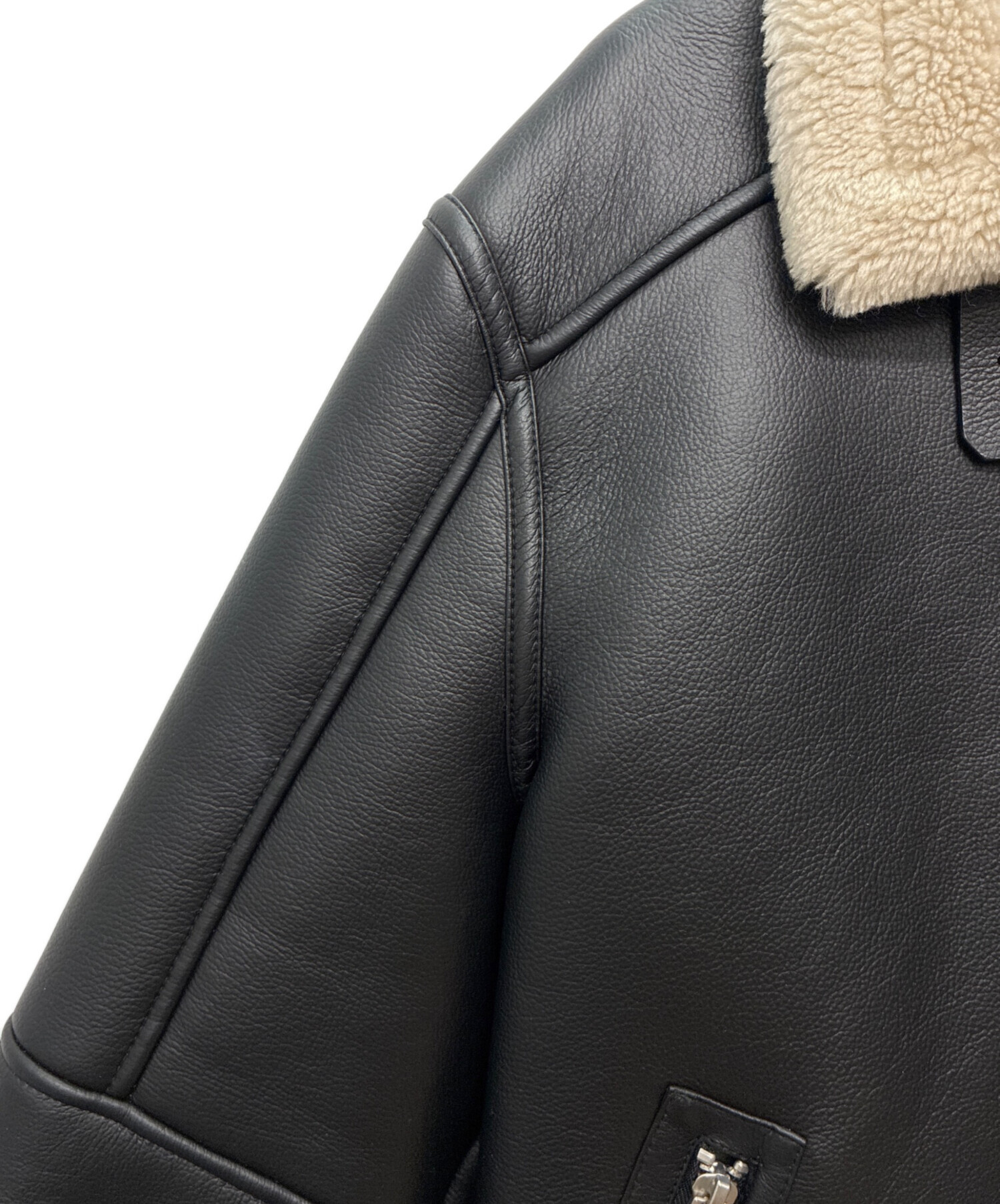 中古・古着通販】ZARA (ザラ) フェイクレザームートンジャケット