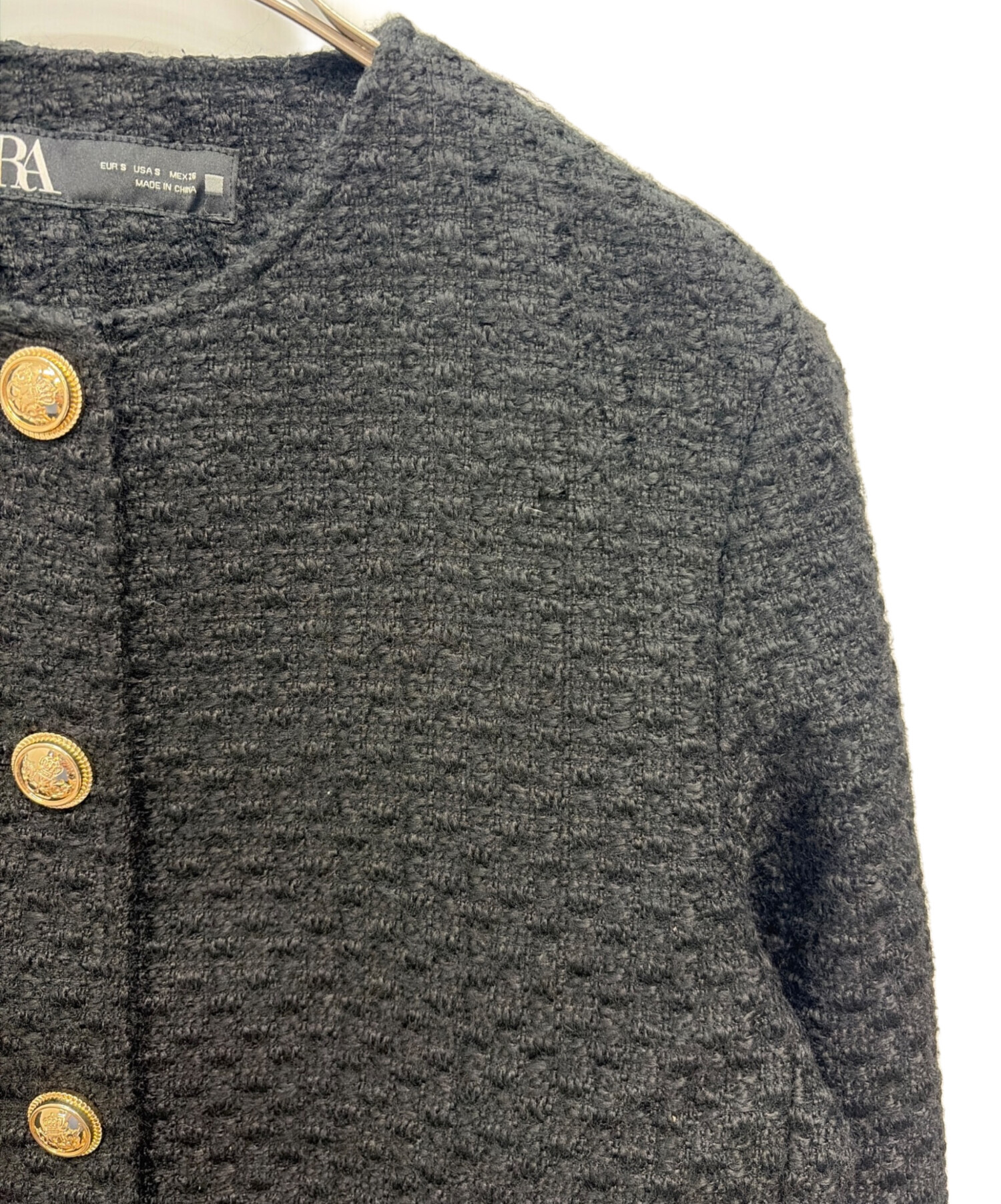 中古・古着通販】ZARA (ザラ) テクスチャーツイードジャケット