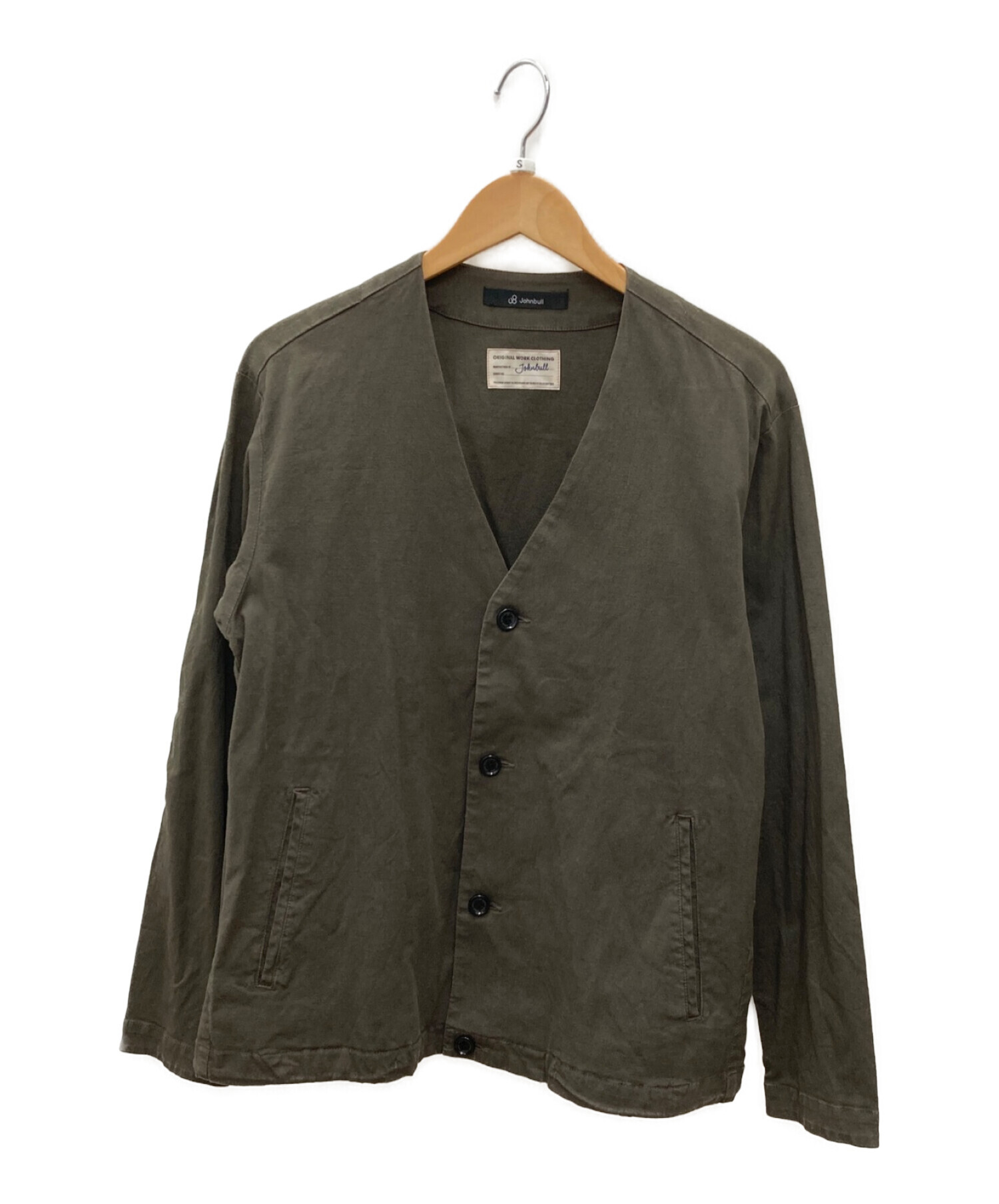 中古・古着通販】Johnbull (ジョンブル) リネン混ジャケット オリーブ 