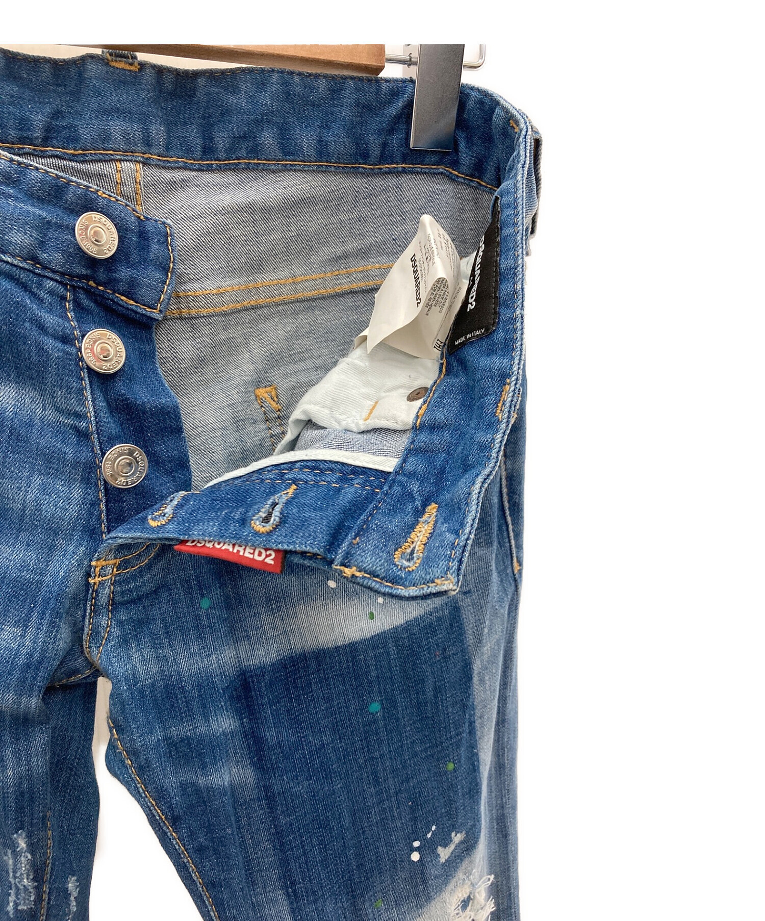 中古・古着通販】DSQUARED2 (ディースクエアード) デニムパンツ ブルー