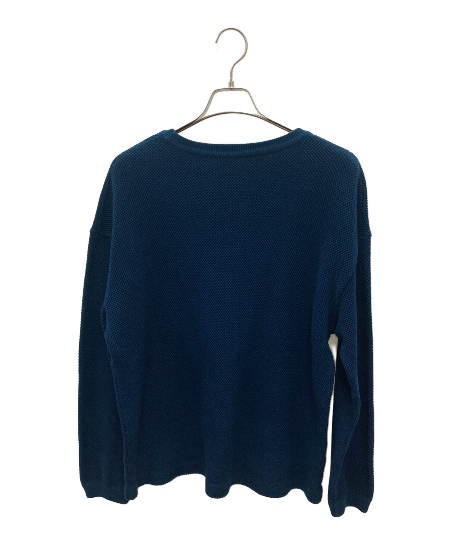 中古・古着通販】crepuscule (クレプスキュール) 鹿の子ニット ブルー サイズ:2｜ブランド・古着通販 トレファク公式【TREFAC  FASHION】スマホサイト crepscule クレプスキュール　ニット　サイズ2