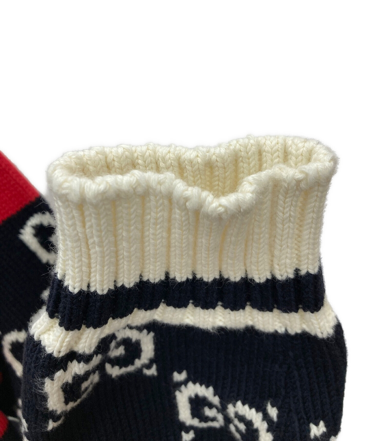 中古・古着通販】GUCCI (グッチ) ジップアップカーディガン ネイビー