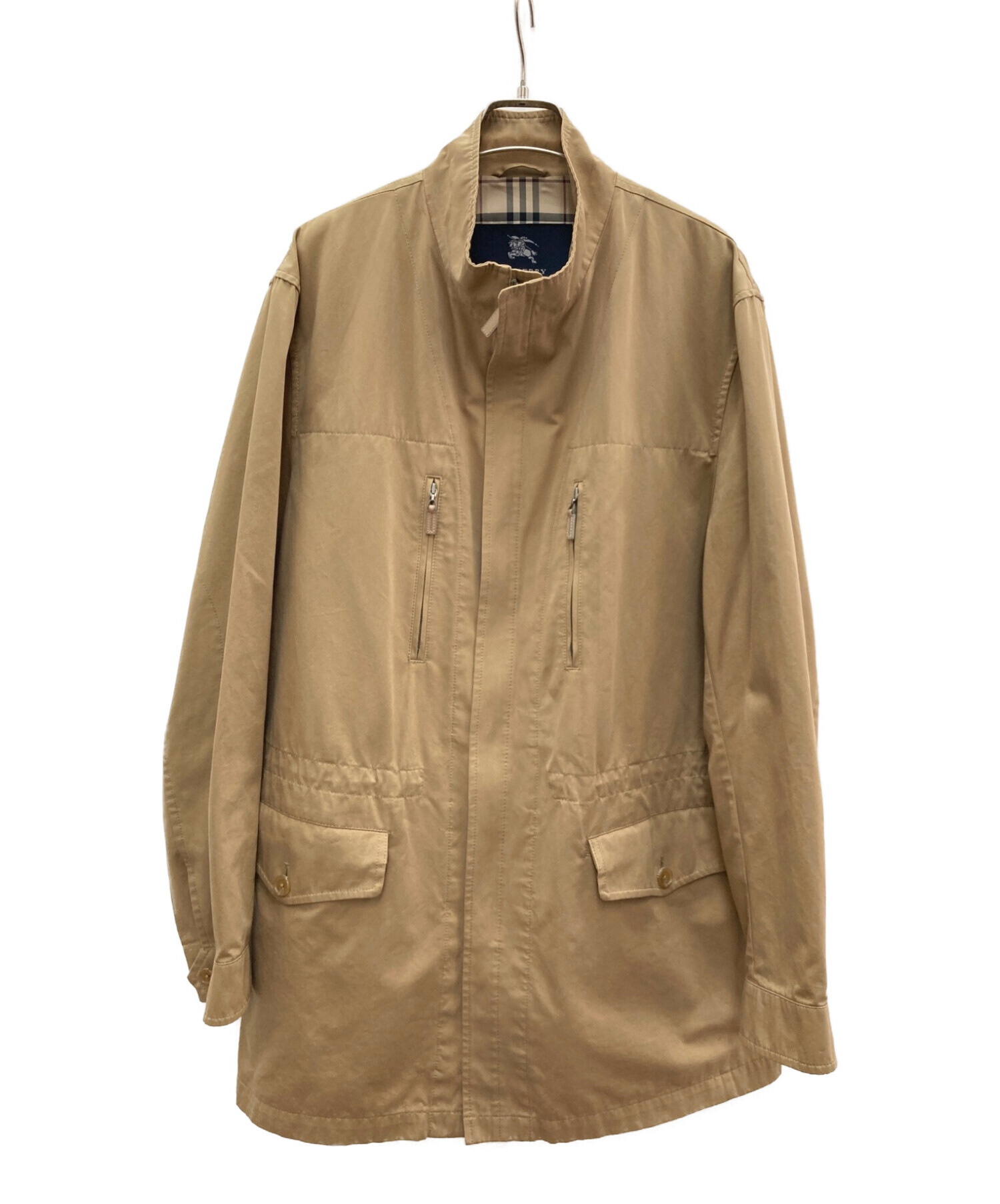 不定期特価 BURBERRYバーバリー コート ベージュXL.LL 相当 合皮
