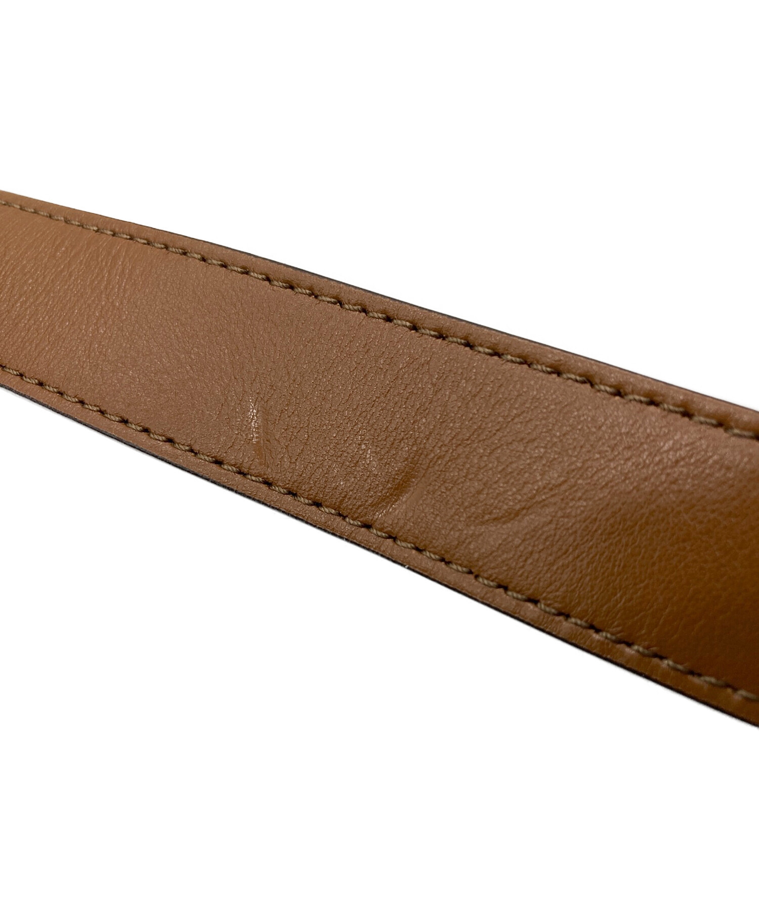 フルラ　ロゴ入りブラウンショルダーストラップ フルラ ロゴ入りブラウンショルダーストラップ