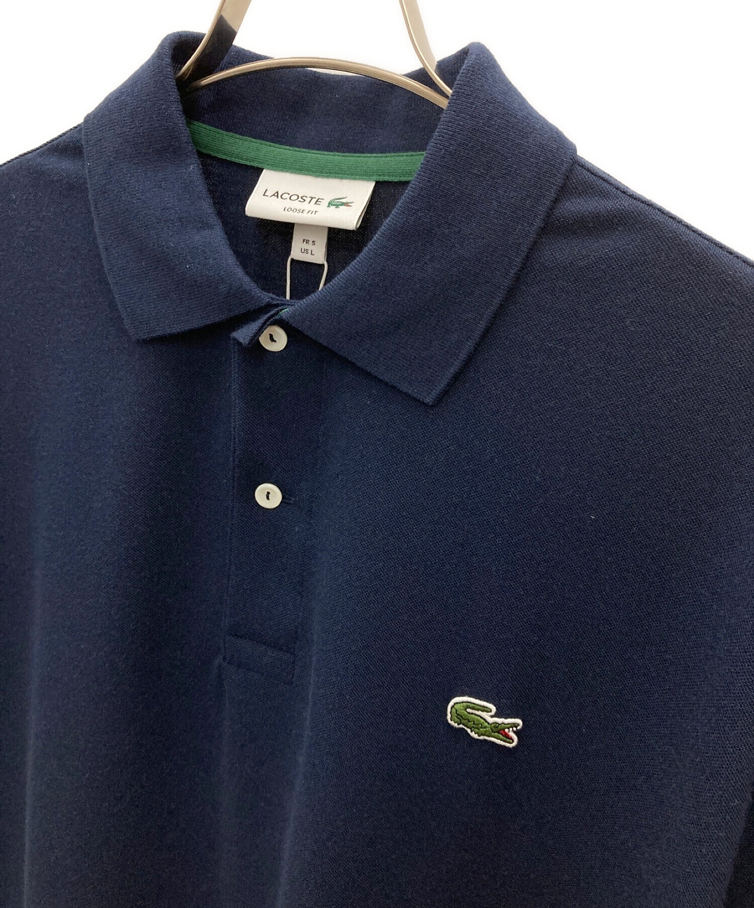 フレラコ　未使用Lacoste ネイビー ポロシャツ サイズ3 中古・古着通販】LACOSTE (ラコステ) 半袖ポロシャツ ネイビー サイズ