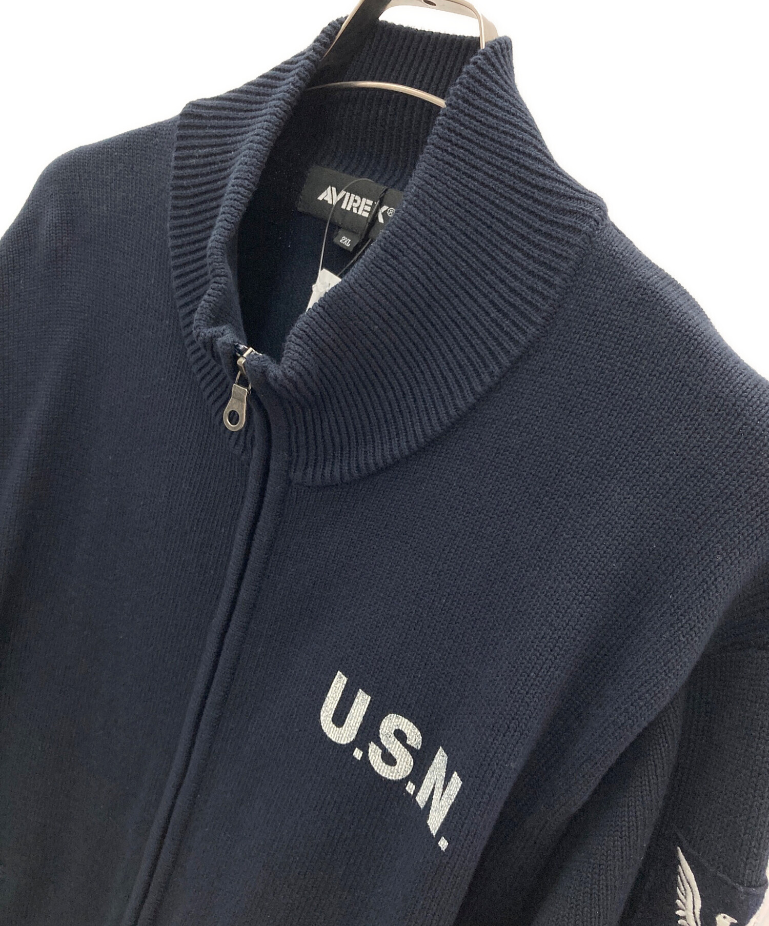 中古・古着通販】AVIREX (アヴィレックス) NAVAL STAND COLLAR ZIP