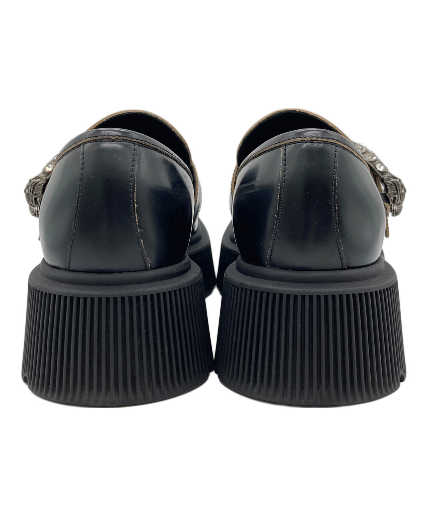 GUCCI ブラックローファー37 中古・古着通販】GUCCI (グッチ) ローファー ブラック サイズ:37