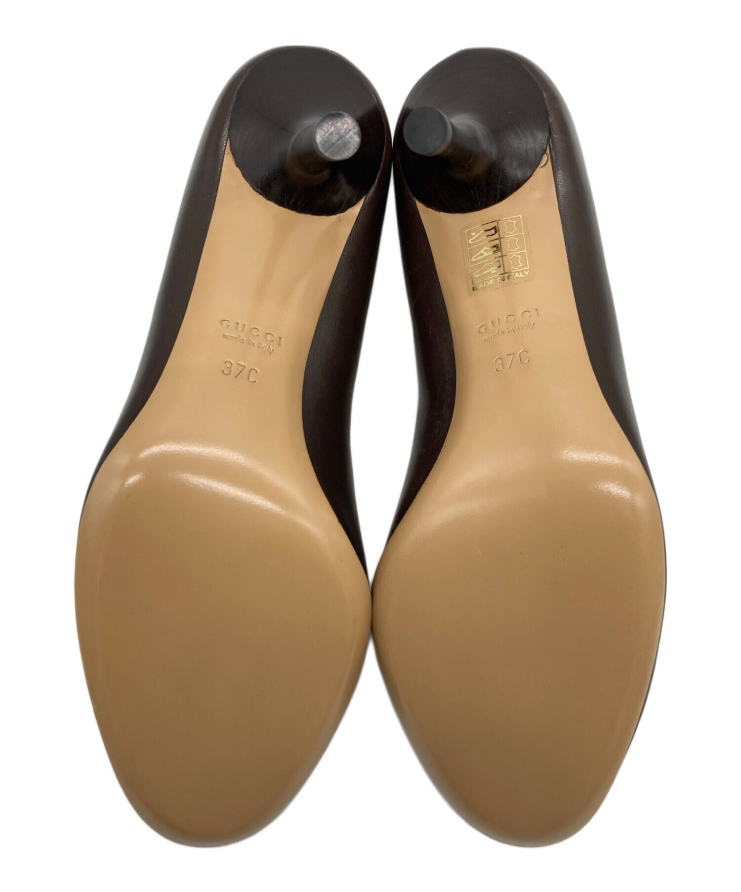 【Gucci 】キャンバスパンプス　37C グッチ グッチ GGキャンバス ヒールパンプス 37C(約24) GUCCI バックル