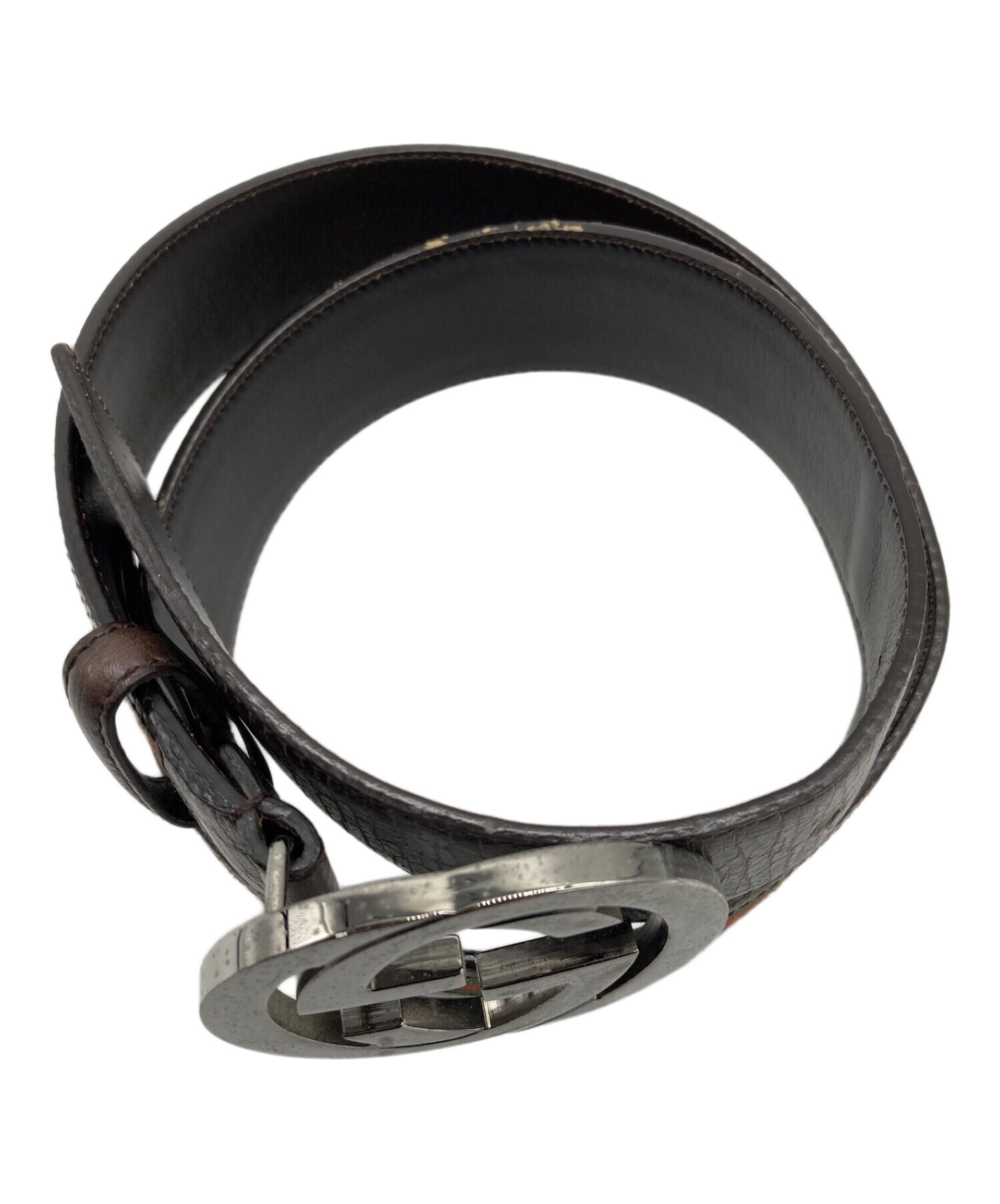 中古・古着通販】GUCCI (グッチ) インターロッキングバックルGGベルト