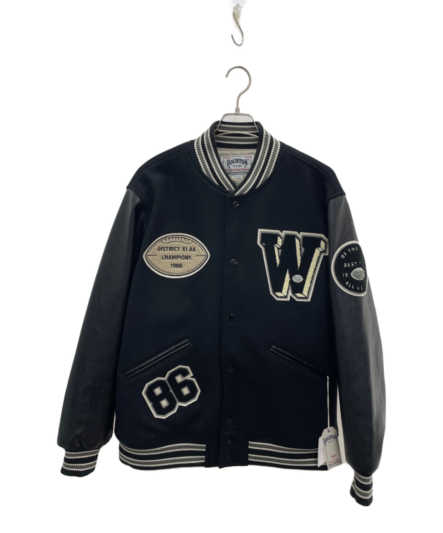 3日終了！最終価格！HOUSTON　スタジャン！ヒューストン　XXL 中古・古着通販】HOUSTON (ヒューストン) スタジャン ブラック サイズ