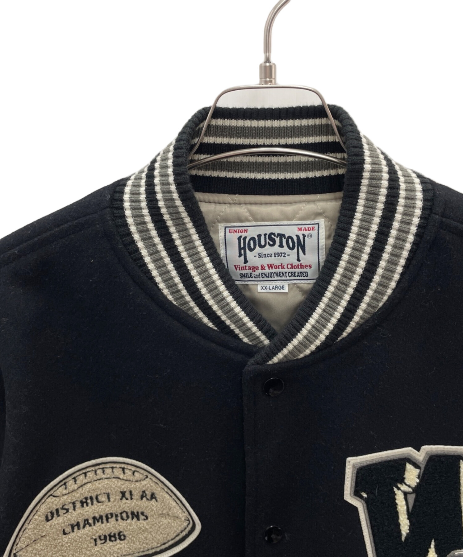 中古・古着通販】HOUSTON (ヒューストン) スタジャン ブラック サイズ