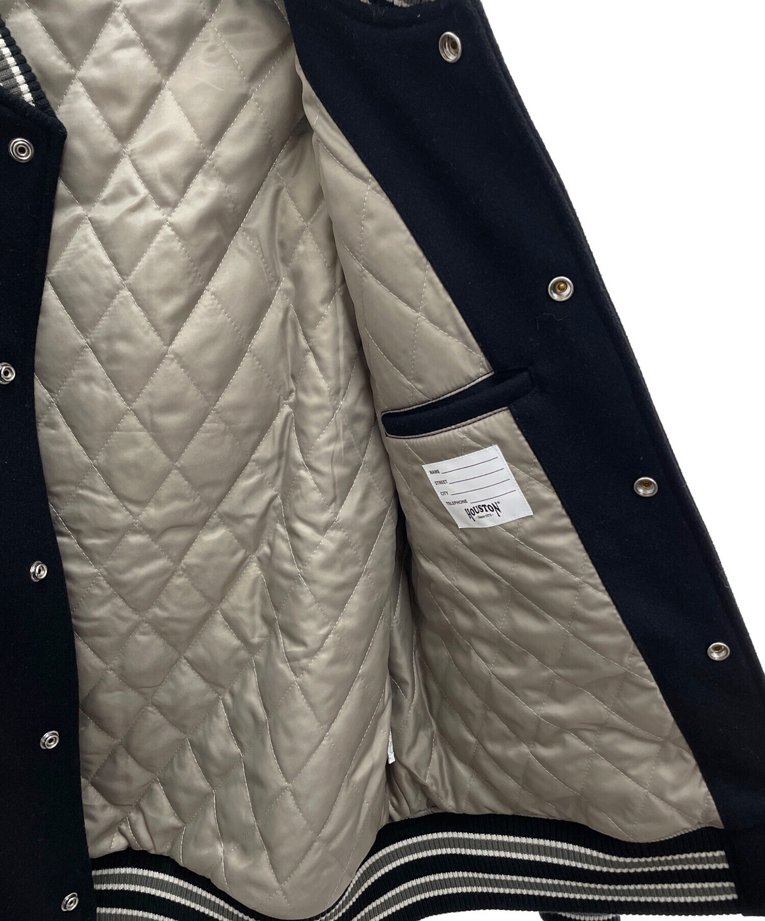 中古・古着通販】HOUSTON (ヒューストン) スタジャン ブラック サイズ