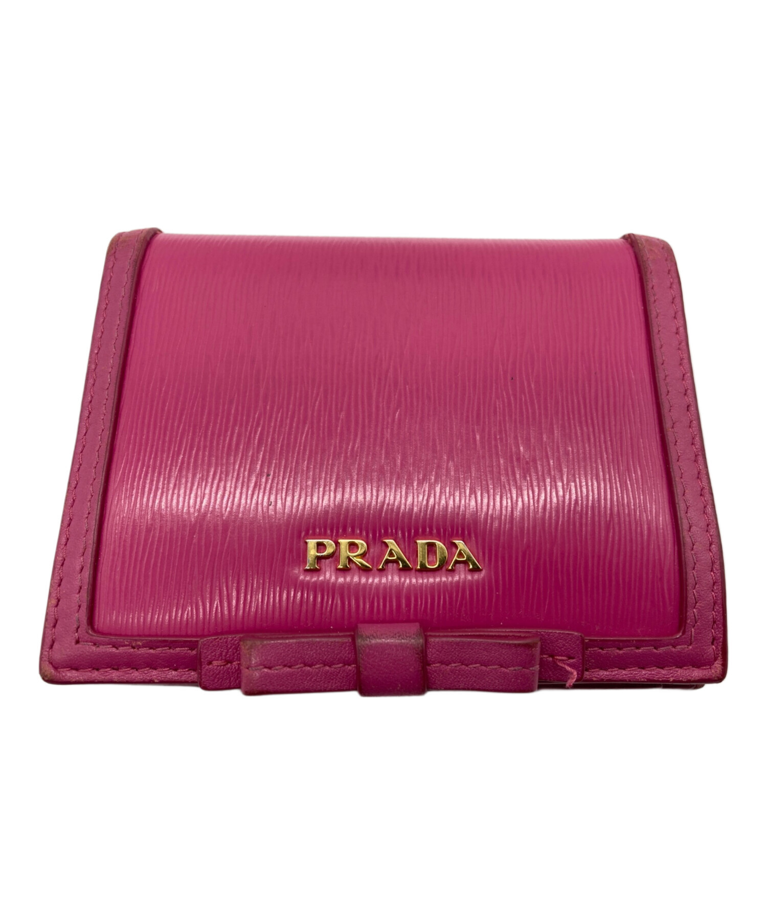 中古・古着通販】PRADA (プラダ) 2つ折り財布 ピンク｜ブランド・古着 