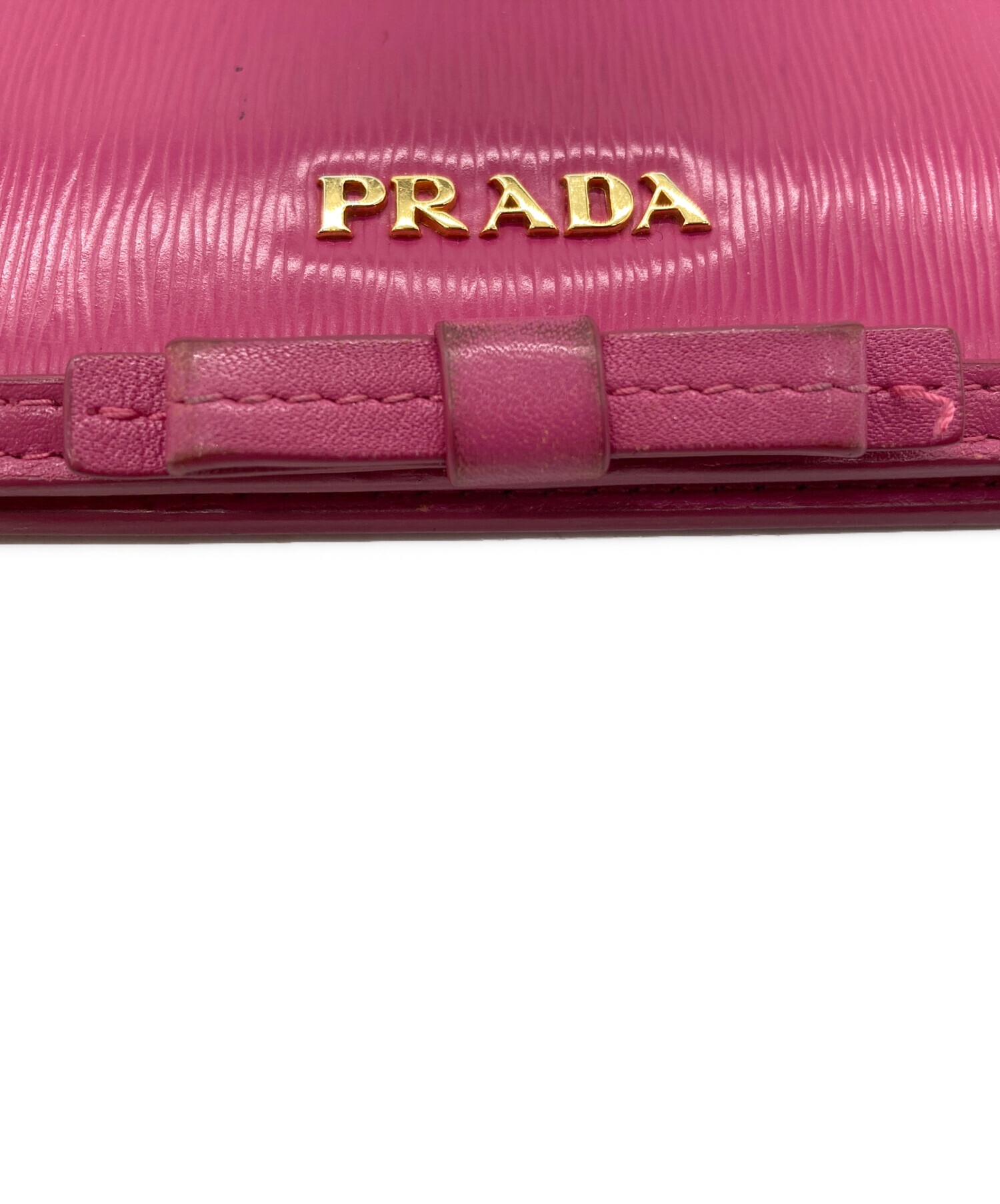 中古・古着通販】PRADA (プラダ) 2つ折り財布 ピンク｜ブランド・古着 