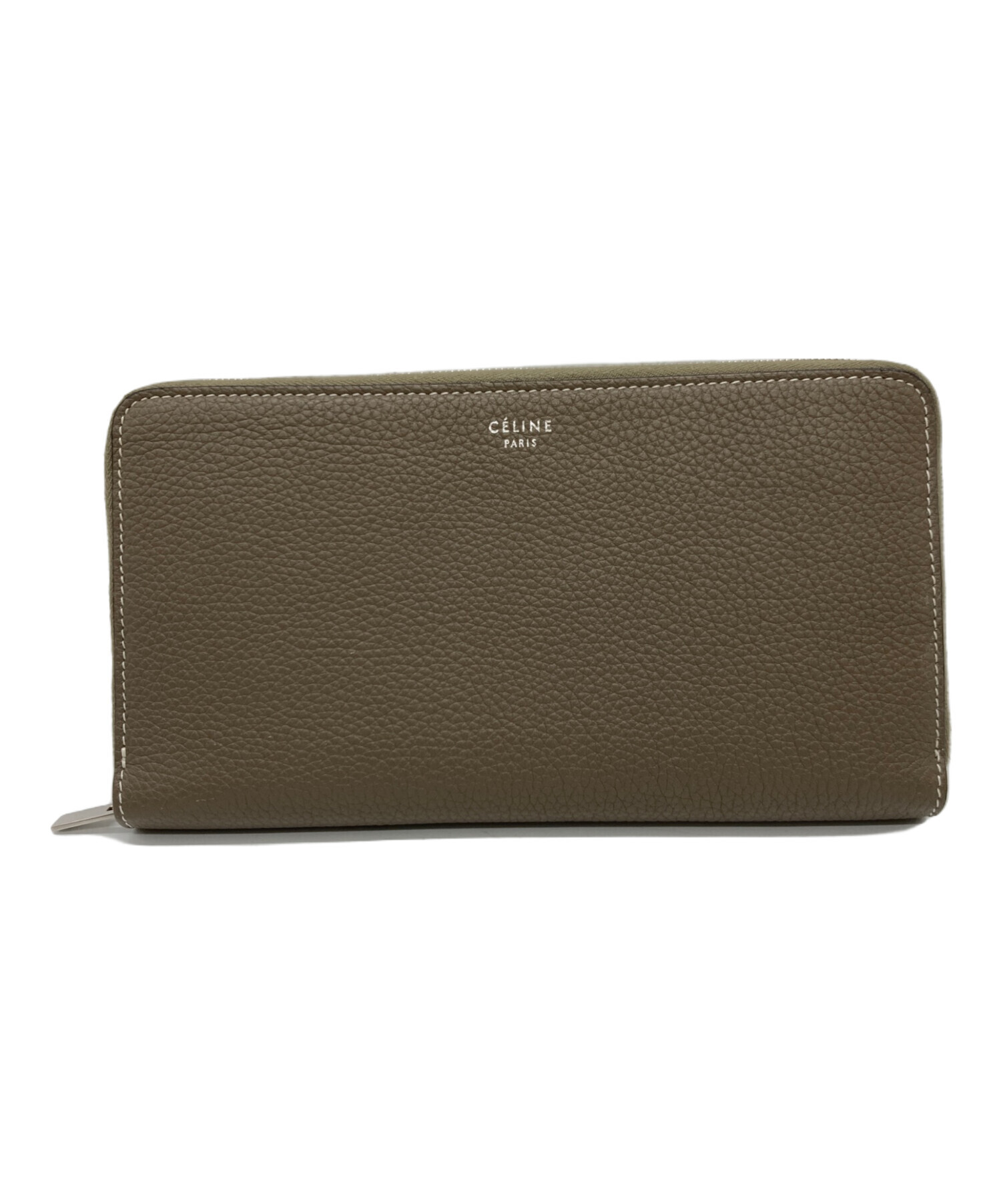 中古・古着通販】CELINE (セリーヌ) 2つ折り財布 グレー×イエロー 
