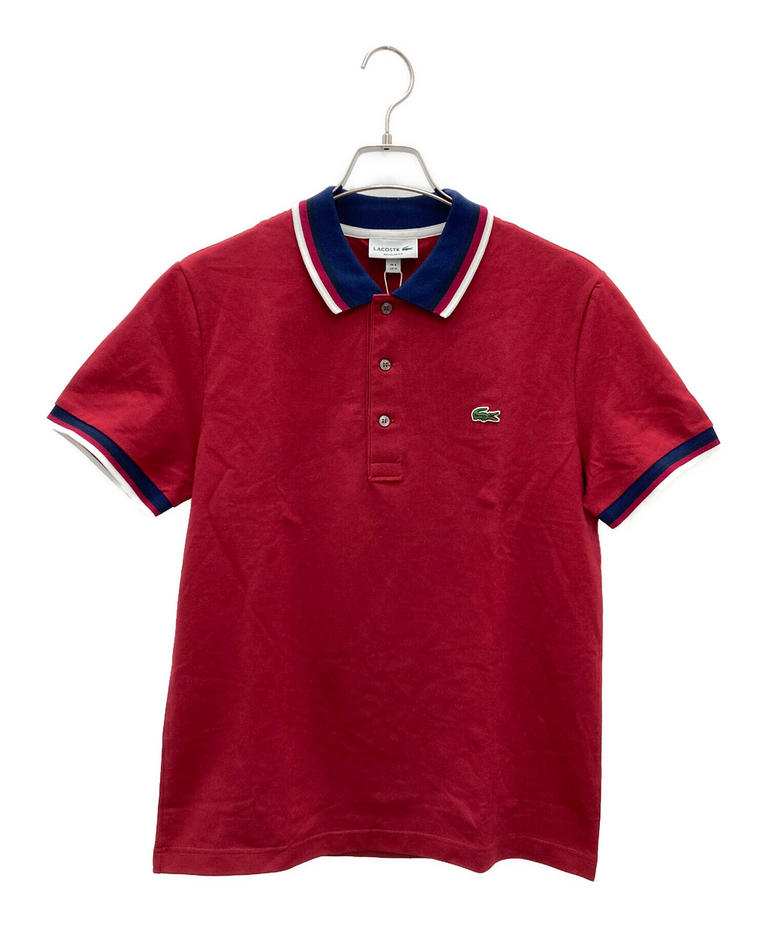 中古・古着通販】LACOSTE (ラコステ) 配色ボーダーリブニット鹿の子地 