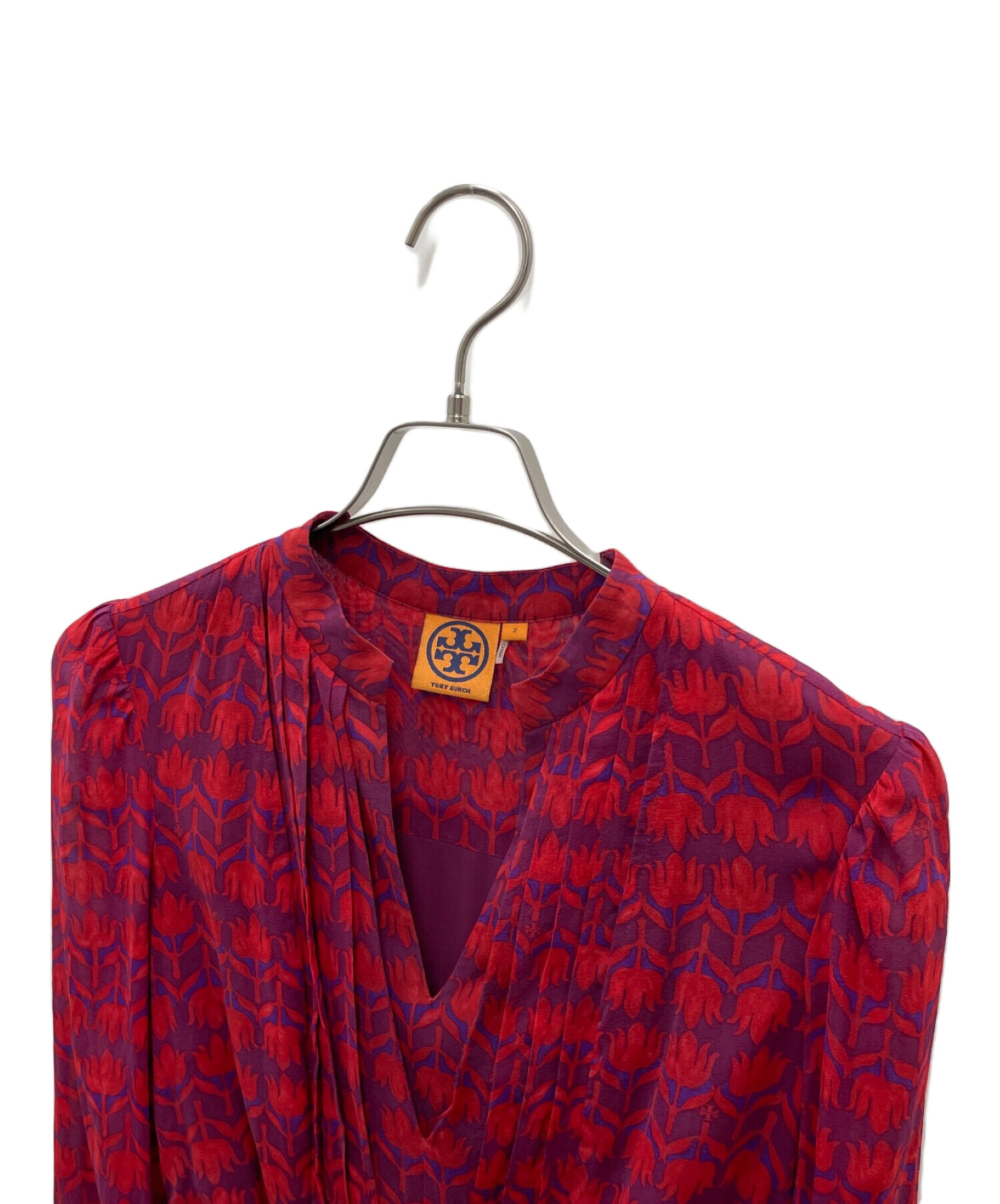 中古・古着通販】TORY BURCH (トリーバーチ) ワンピース レッド 中古・古着通販】TORY BURCH (トリーバーチ) ワンピース レッド
