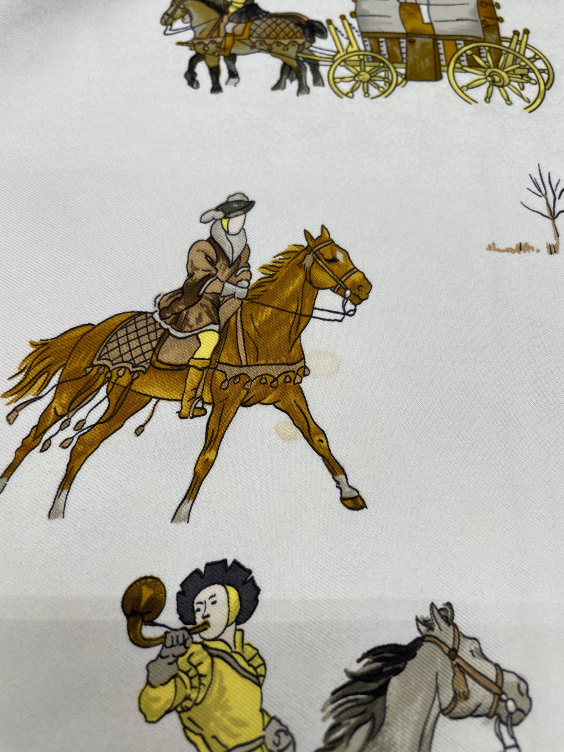 中古・古着通販】HERMES (エルメス) シルクスカーフ ベージュ