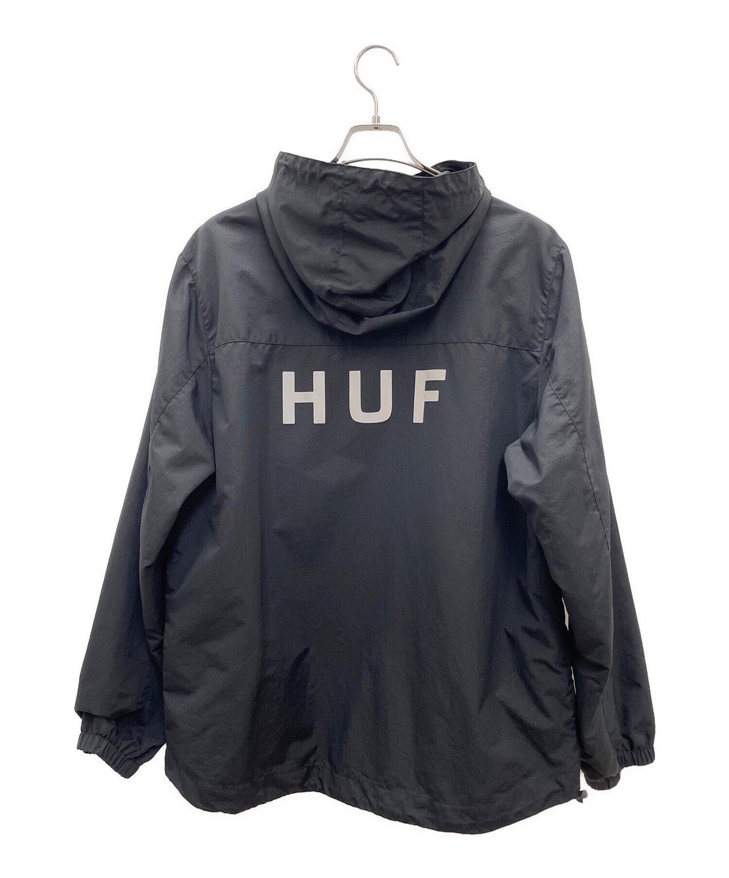 中古・古着通販】HUF (ハフ) ナイロンジャケット ブラック サイズ:L 