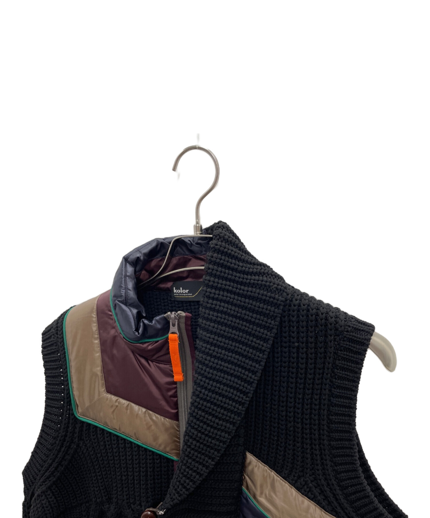 kolor ニットベスト 中古・古着通販】KOLOR (カラー) ニットベスト ブラック サイズ:5