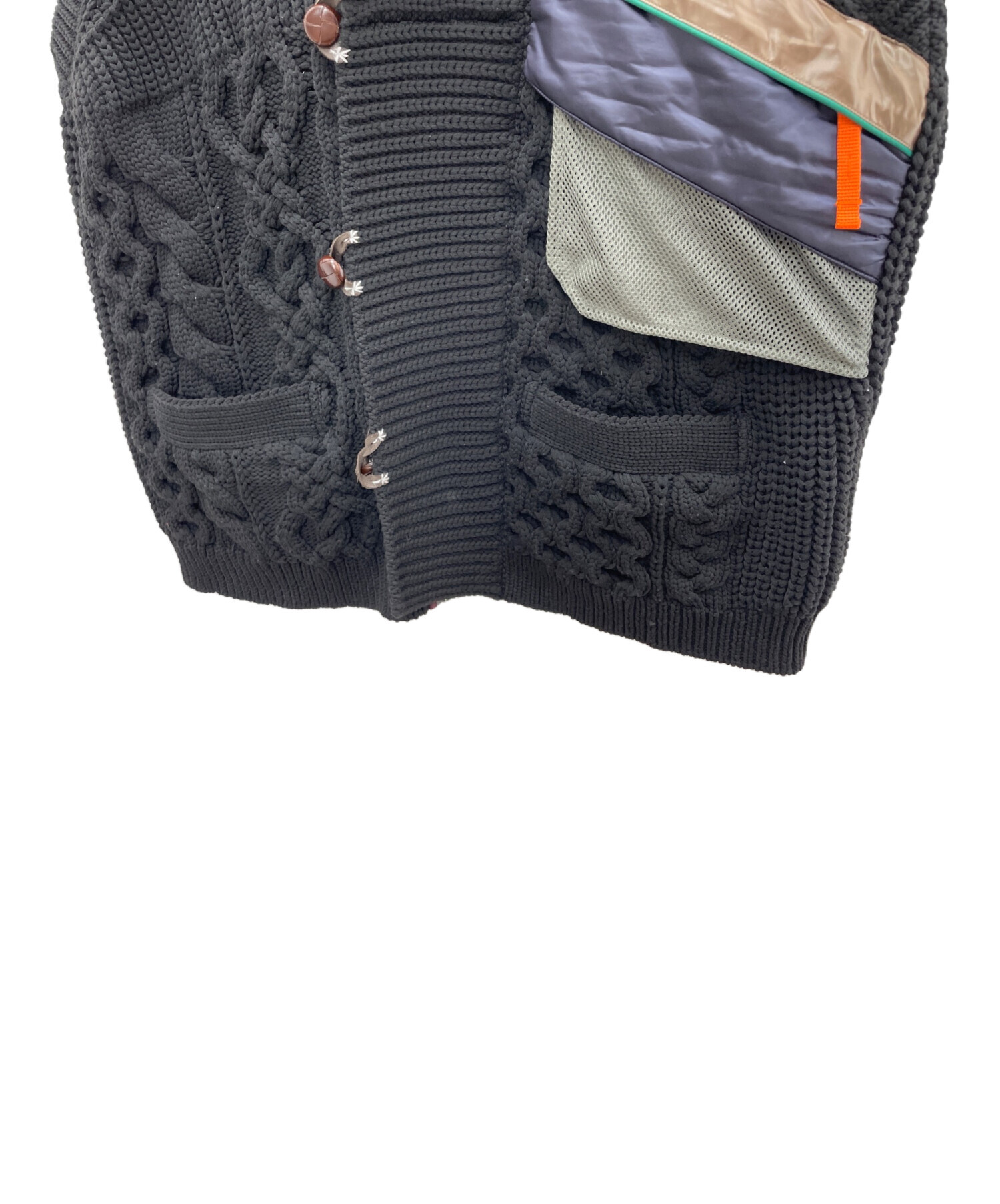 中古・古着通販】KOLOR (カラー) ニットベスト ブラック サイズ:5