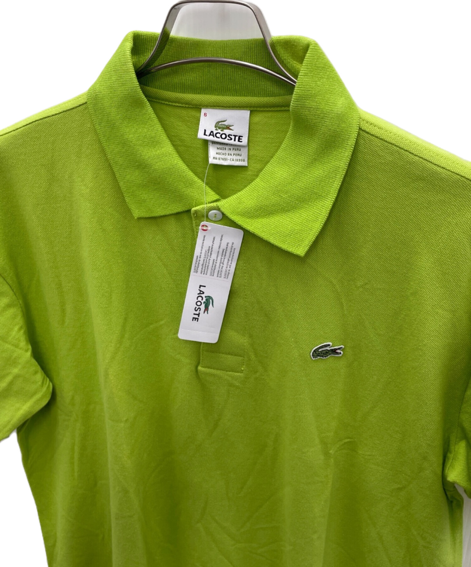 中古・古着通販】LACOSTE (ラコステ) ポロシャツ ライトグリーン