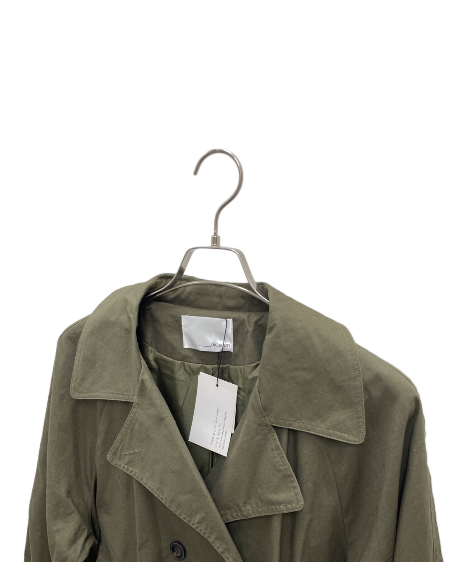 中古・古着通販】ok.soon (オクスン) トレンチコート カーキ