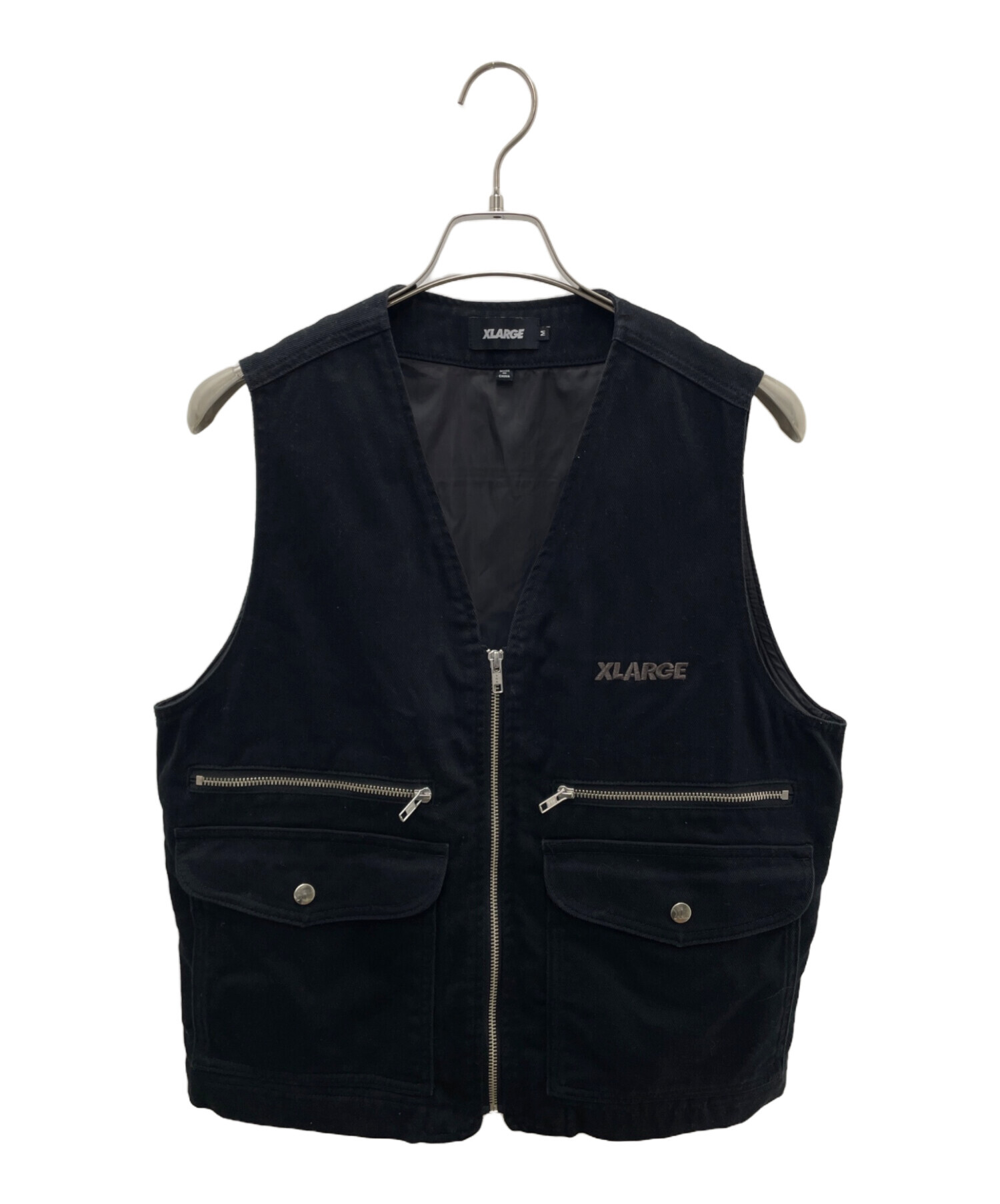 中古・古着通販】X-LARGE (エクストララージ) ベスト ブラック サイズ 