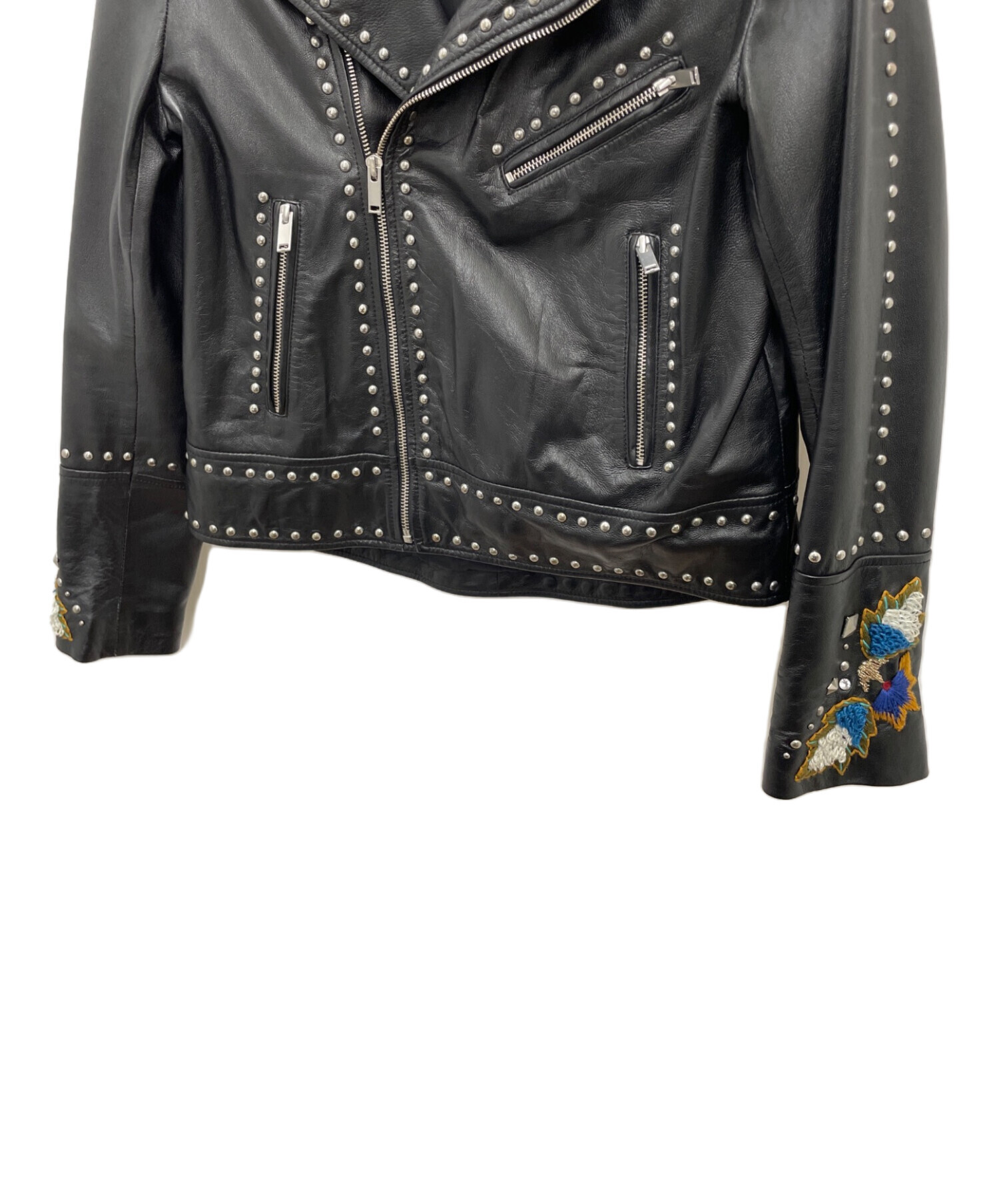 中古・古着通販】ZARA (ザラ) レザージャケット ブラック サイズ:M 