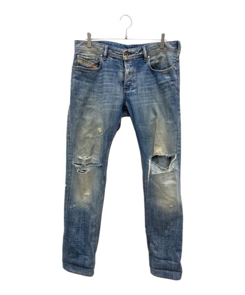 中古・古着通販】DIESEL (ディーゼル) ダメージ加工デニムパンツ