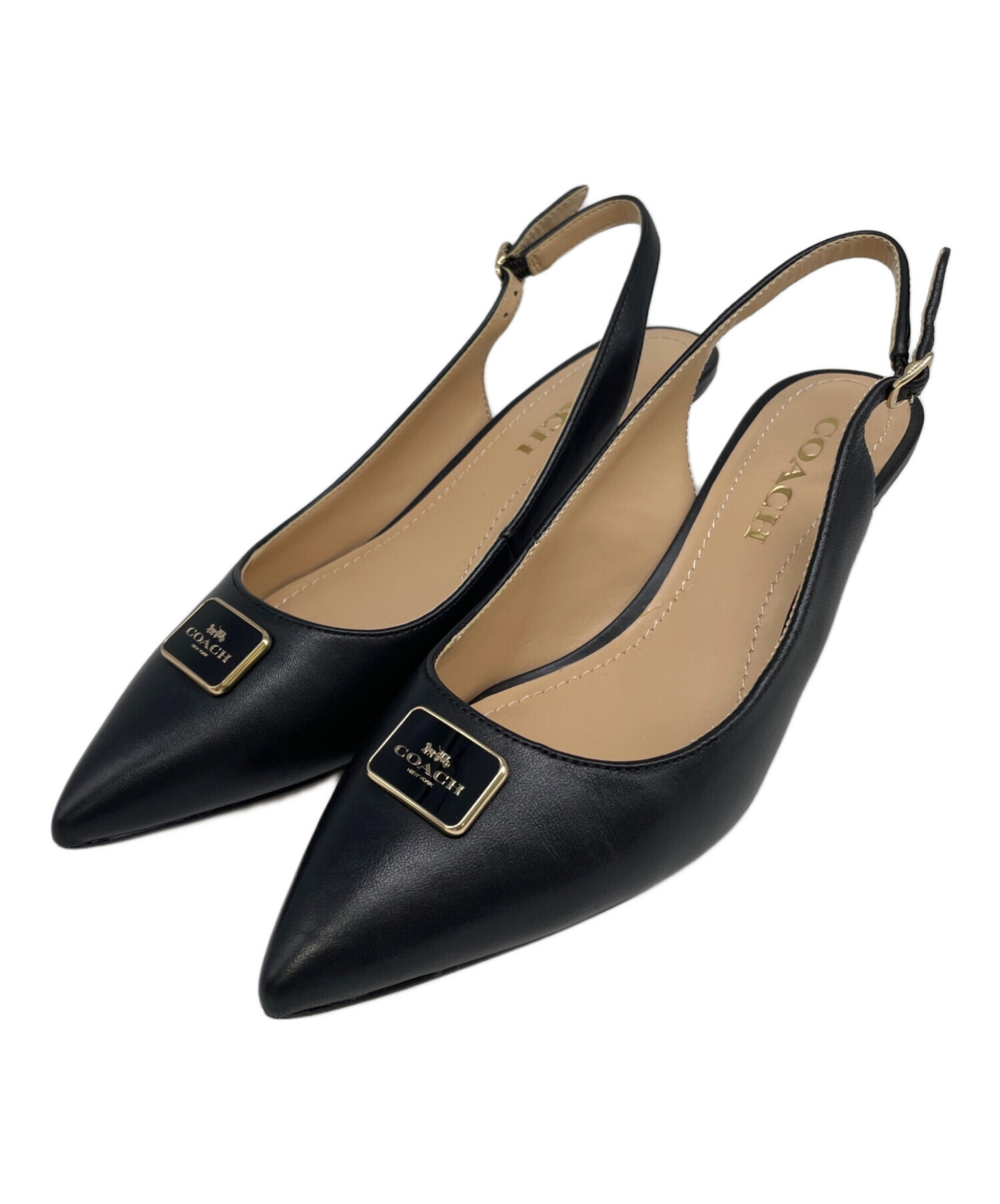 coach ブラック パンプス 中古・古着通販】COACH (コーチ) ヒールパンプス ブラック サイズ:23.5