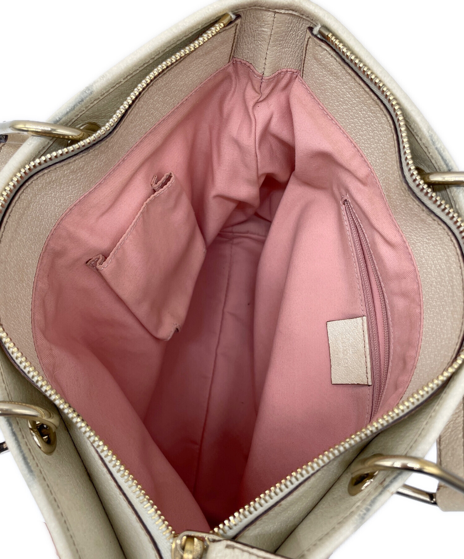 中古・古着通販】GUCCI (グッチ) GGキャンバスハンドバッグ ピンク