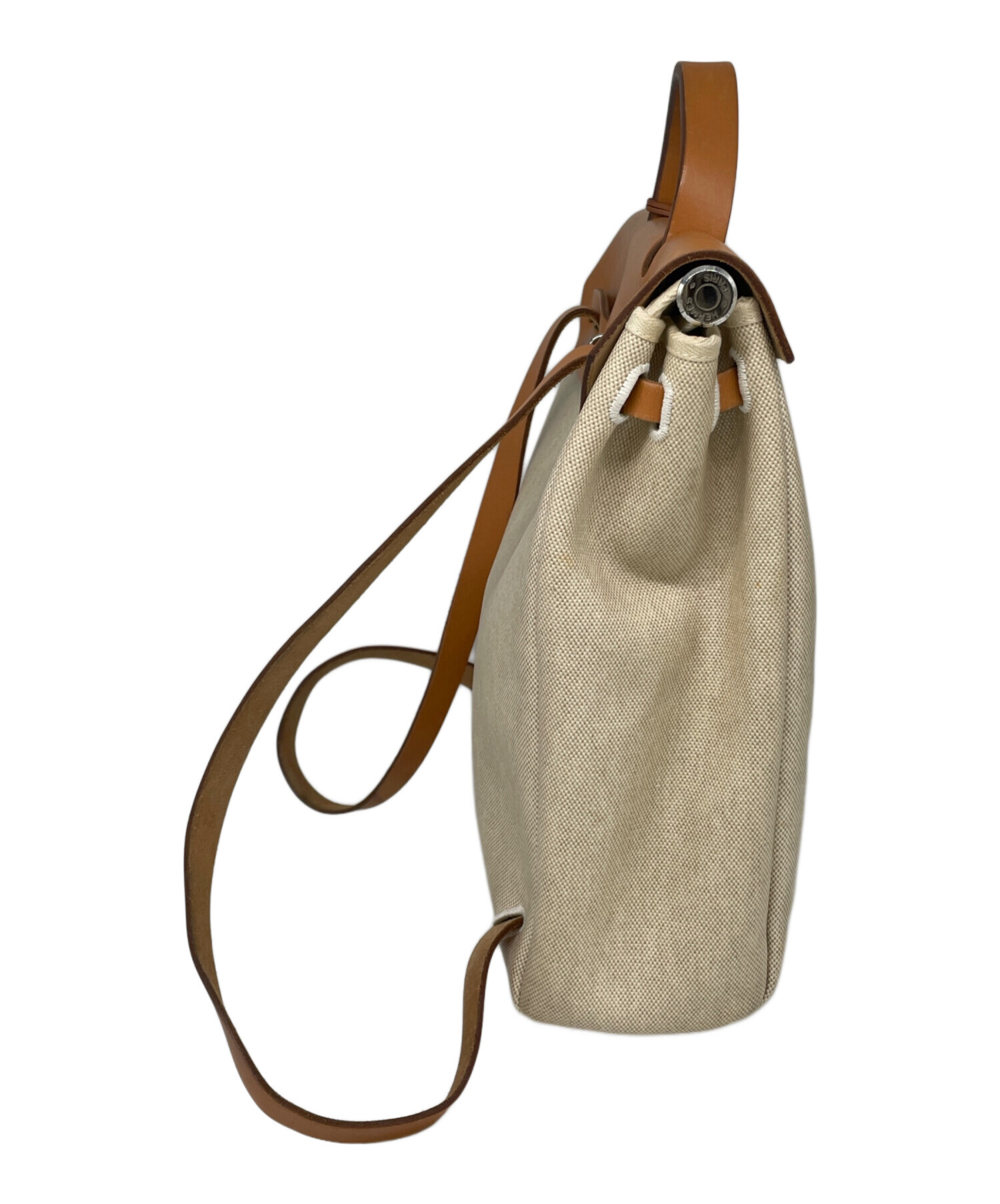 中古・古着通販】HERMES (エルメス) リュック ベージュ×ブラウン