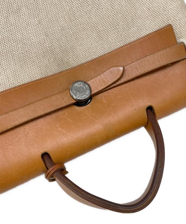 中古・古着通販】HERMES (エルメス) リュック ベージュ×ブラウン