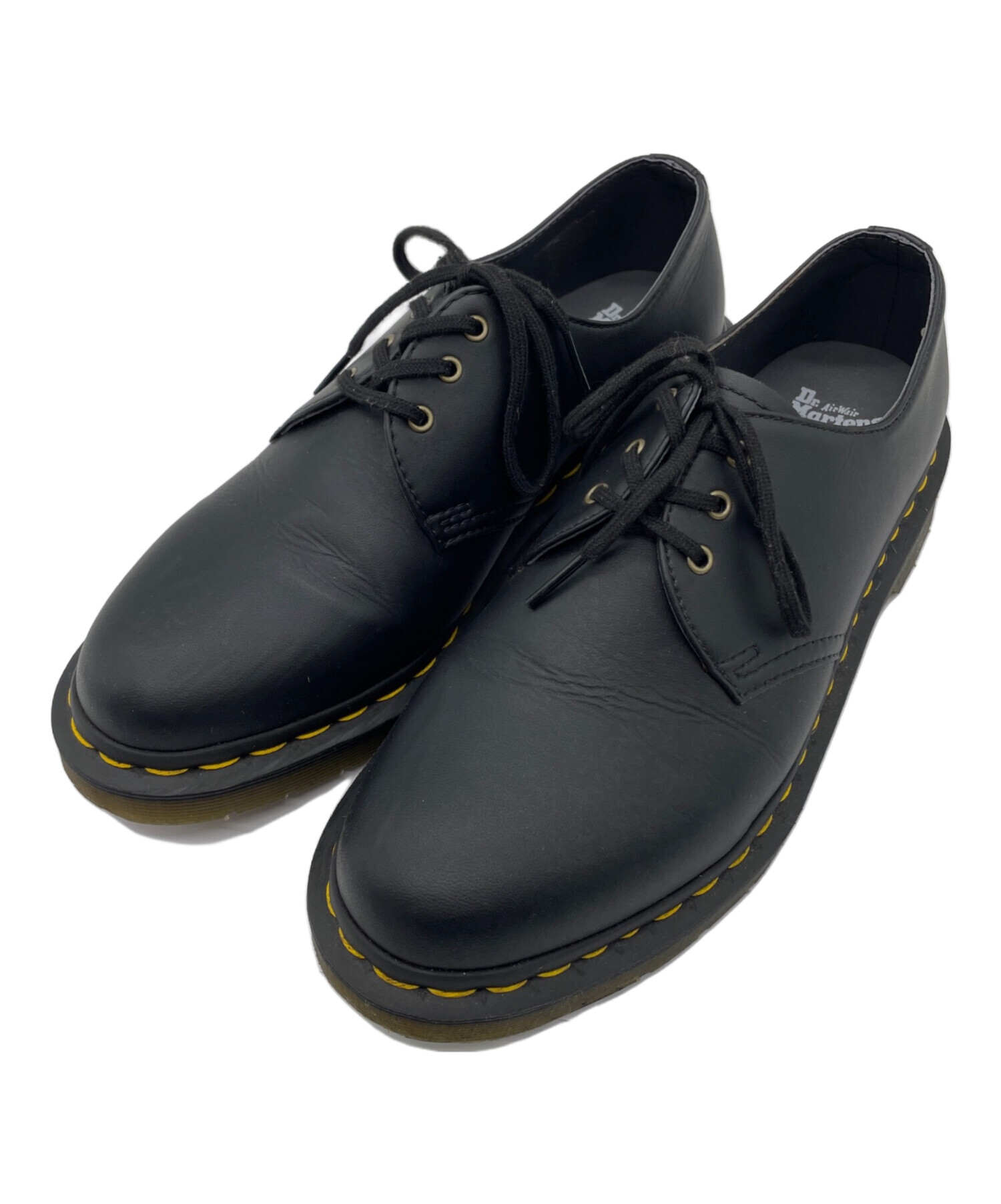 未使用品Dr. Martens 黒 レザー チャンキーヒール3ホールUK6 中古・古着通販】Dr.Martens (ドクターマーチン) 3ホールシューズ