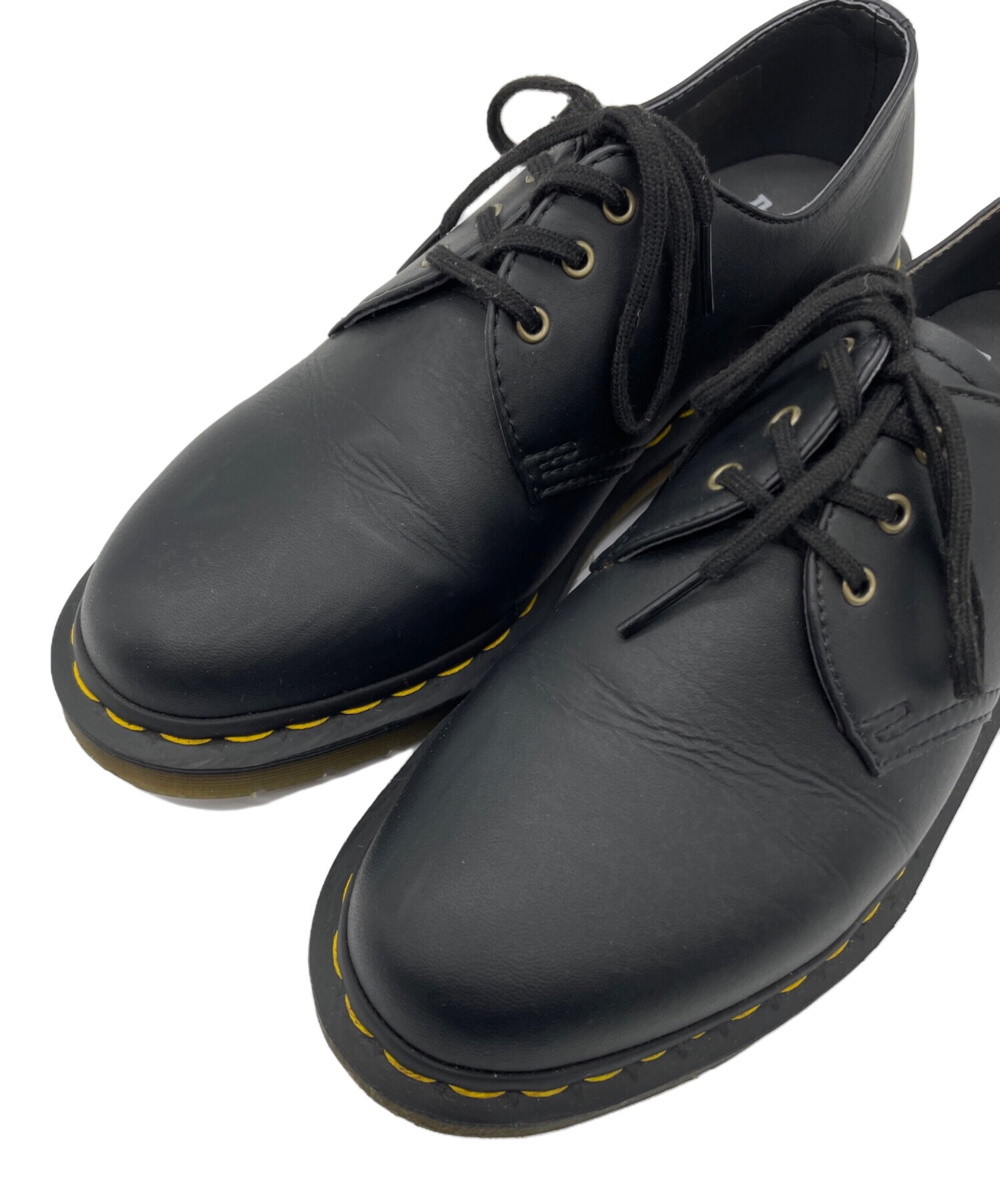 未使用品Dr. Martens 黒 レザー チャンキーヒール3ホールUK6 中古・古着通販】Dr.Martens (ドクターマーチン) 3ホールシューズ