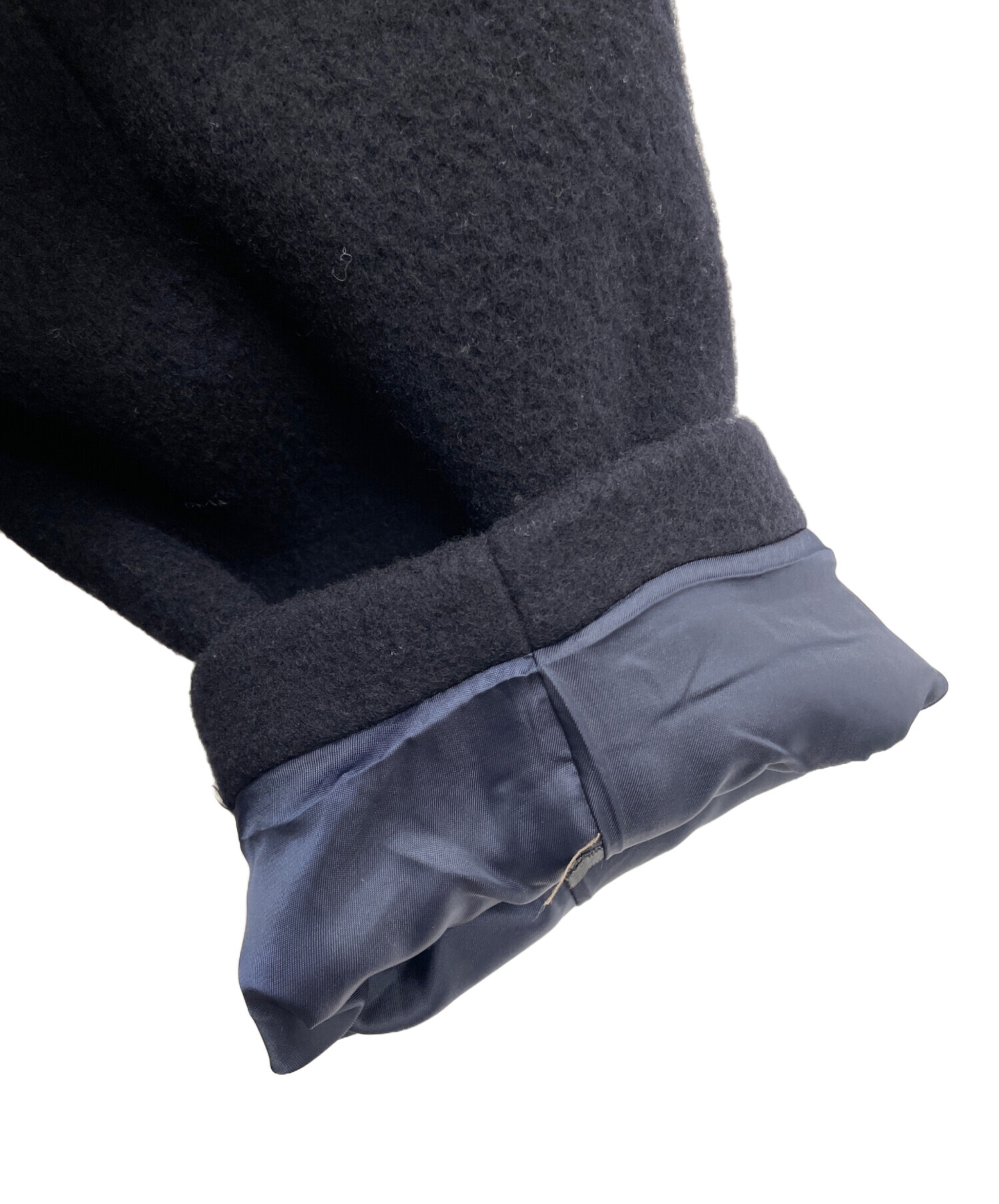 中古・古着通販】ETRE (エトレ) ダブルブレストウールコート ネイビー