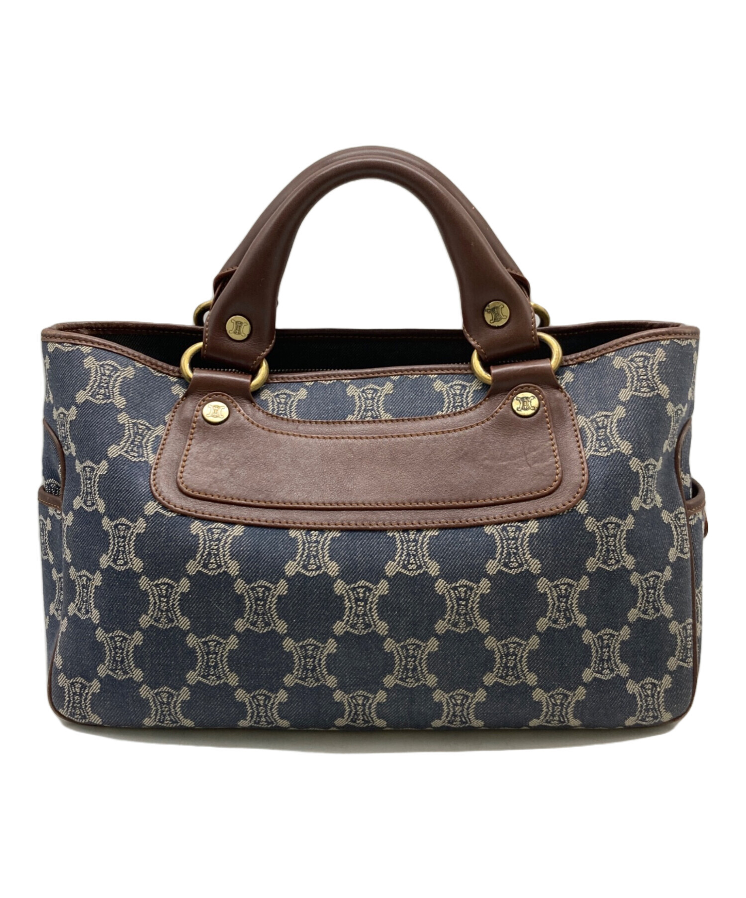 【値下げ⭐️中古】セリーヌ　CELINE ブギーバッグ　パリマカダム　ハンドバッグ 中古・古着通販】CELINE (セリーヌ) デニムブギーバッグ ネイビー